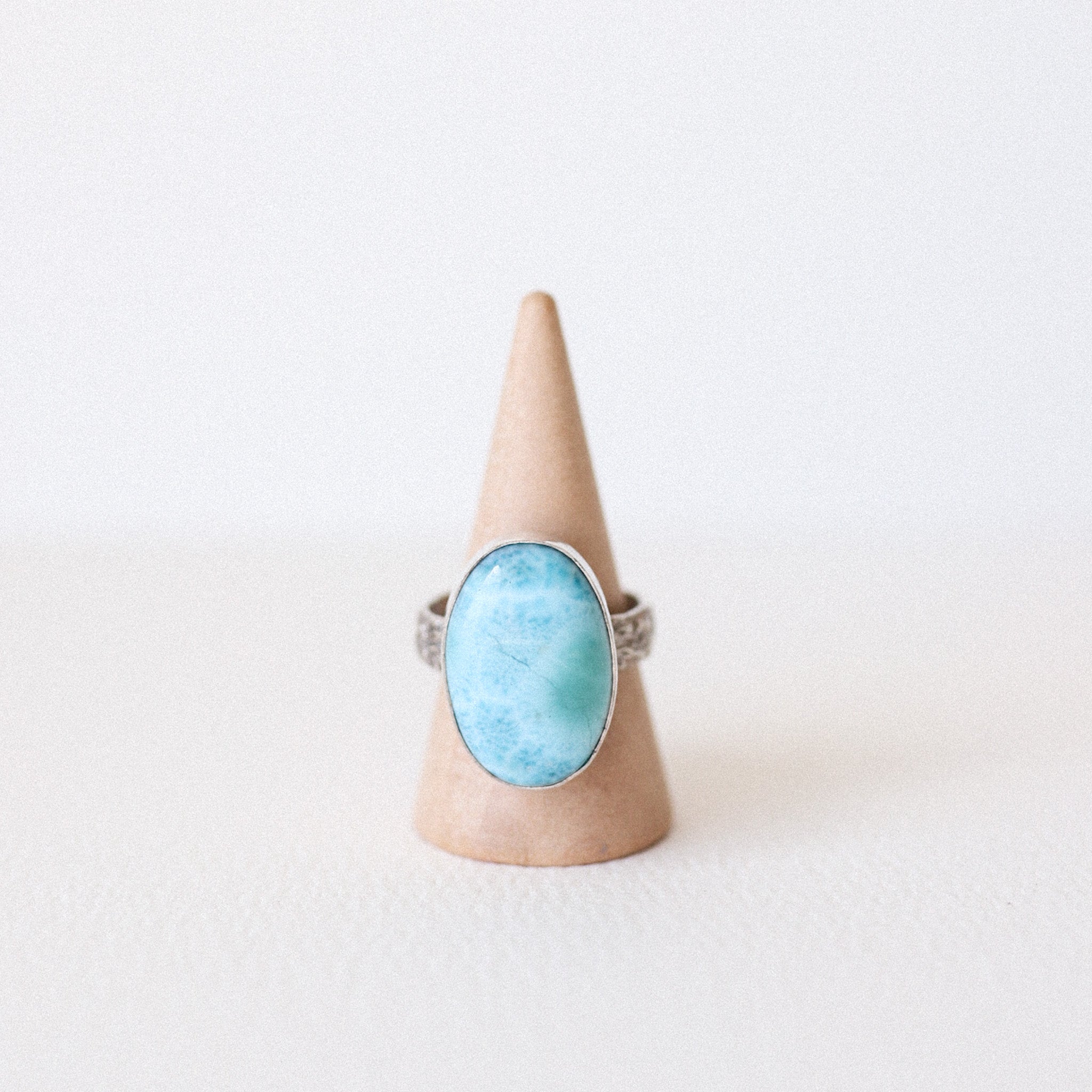 (8.5) Silver Larimar Ring