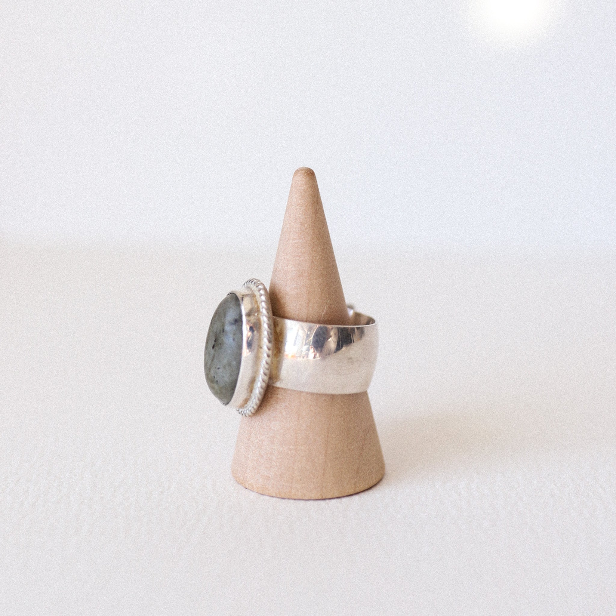(6.5) Silver Agate Ring