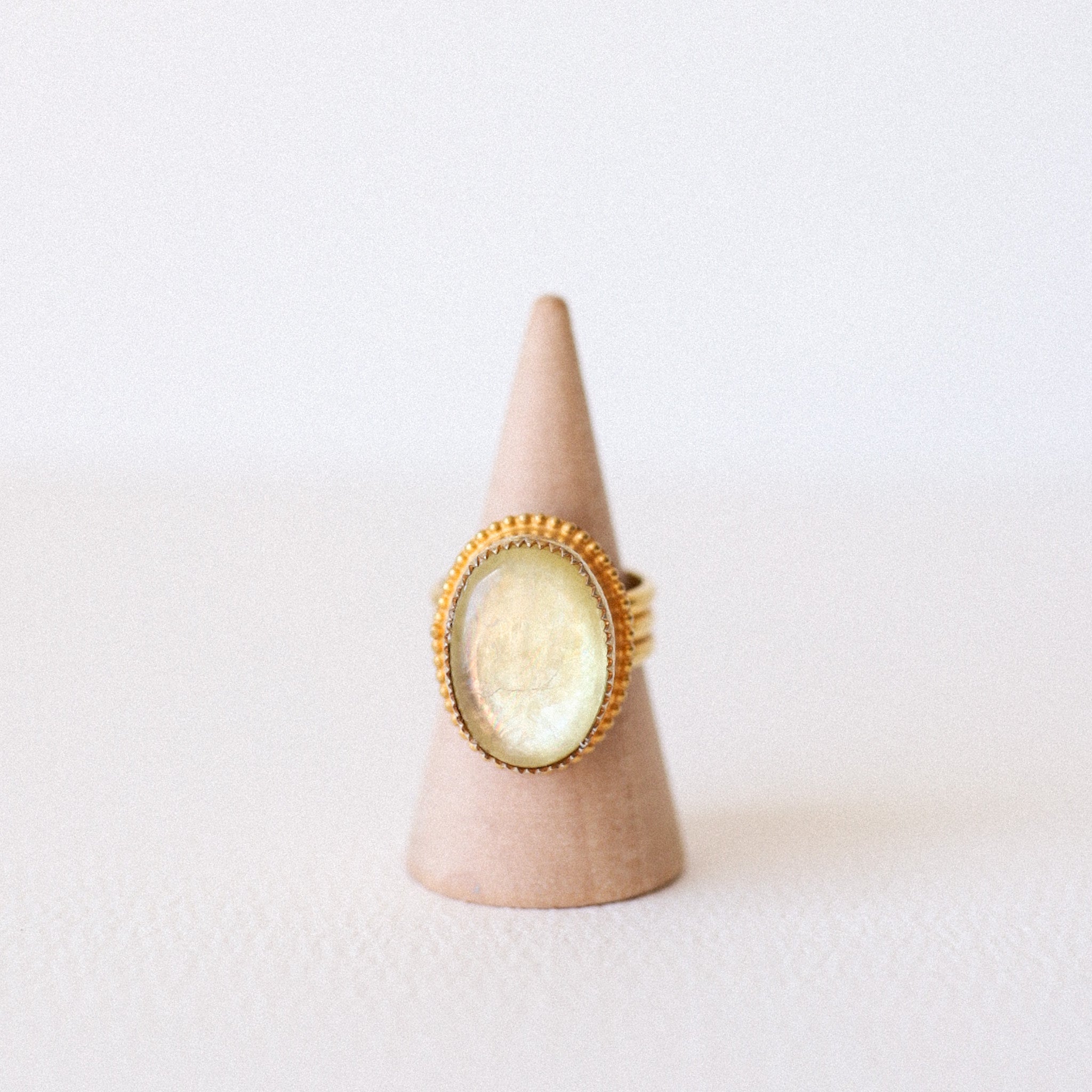 (6.25) Gold Plated Lepidolite Ring