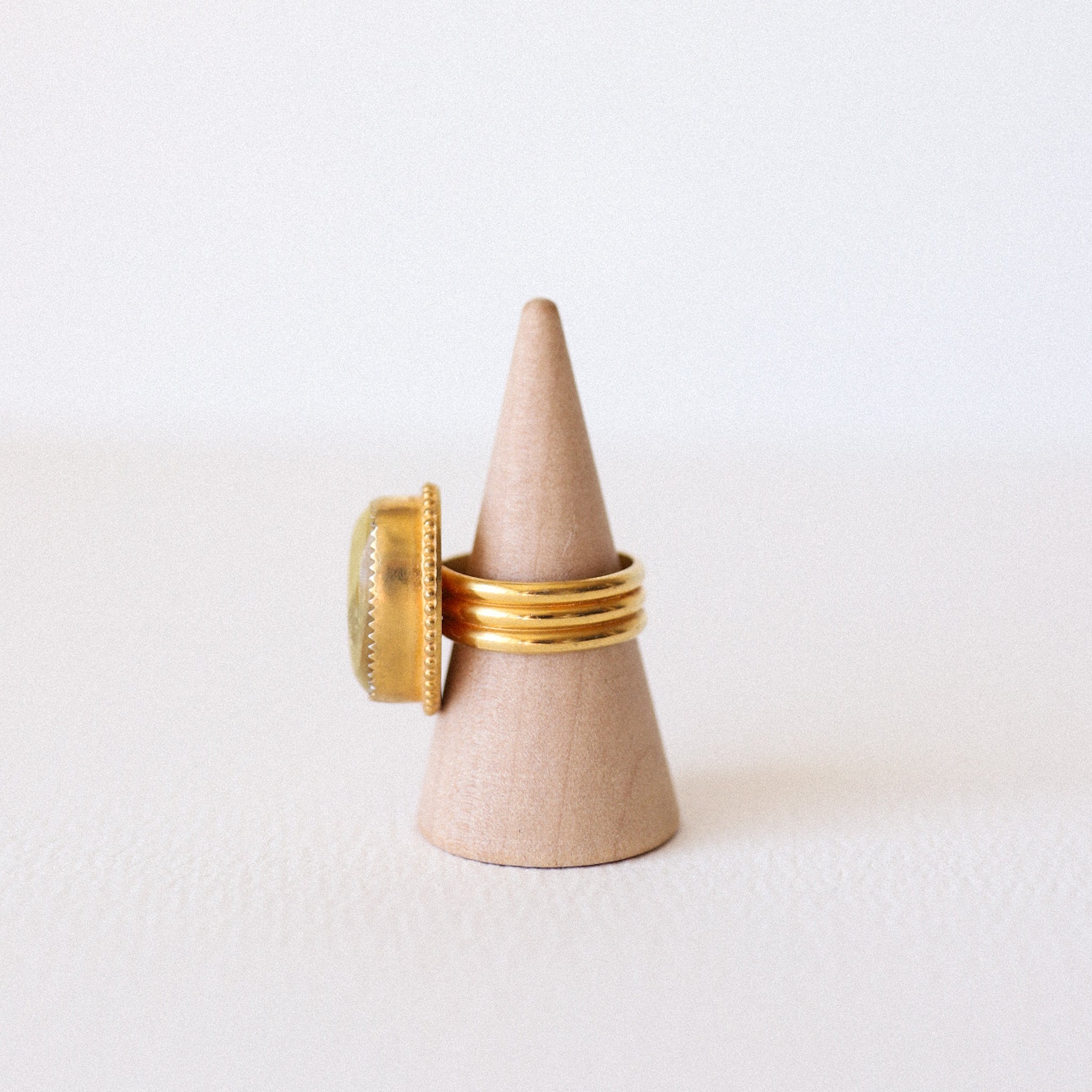 (6.25) Gold Plated Lepidolite Ring