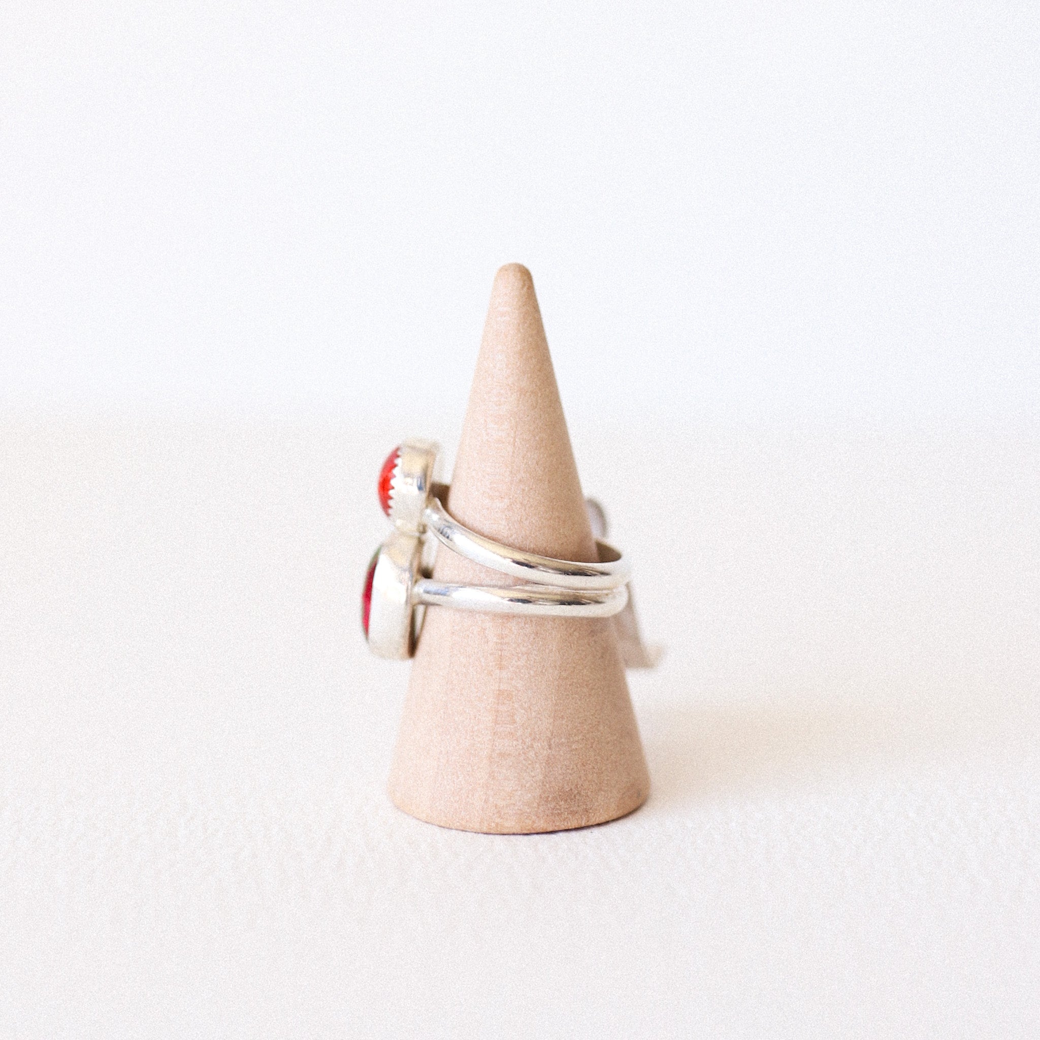 (6) Silver Glass Ring