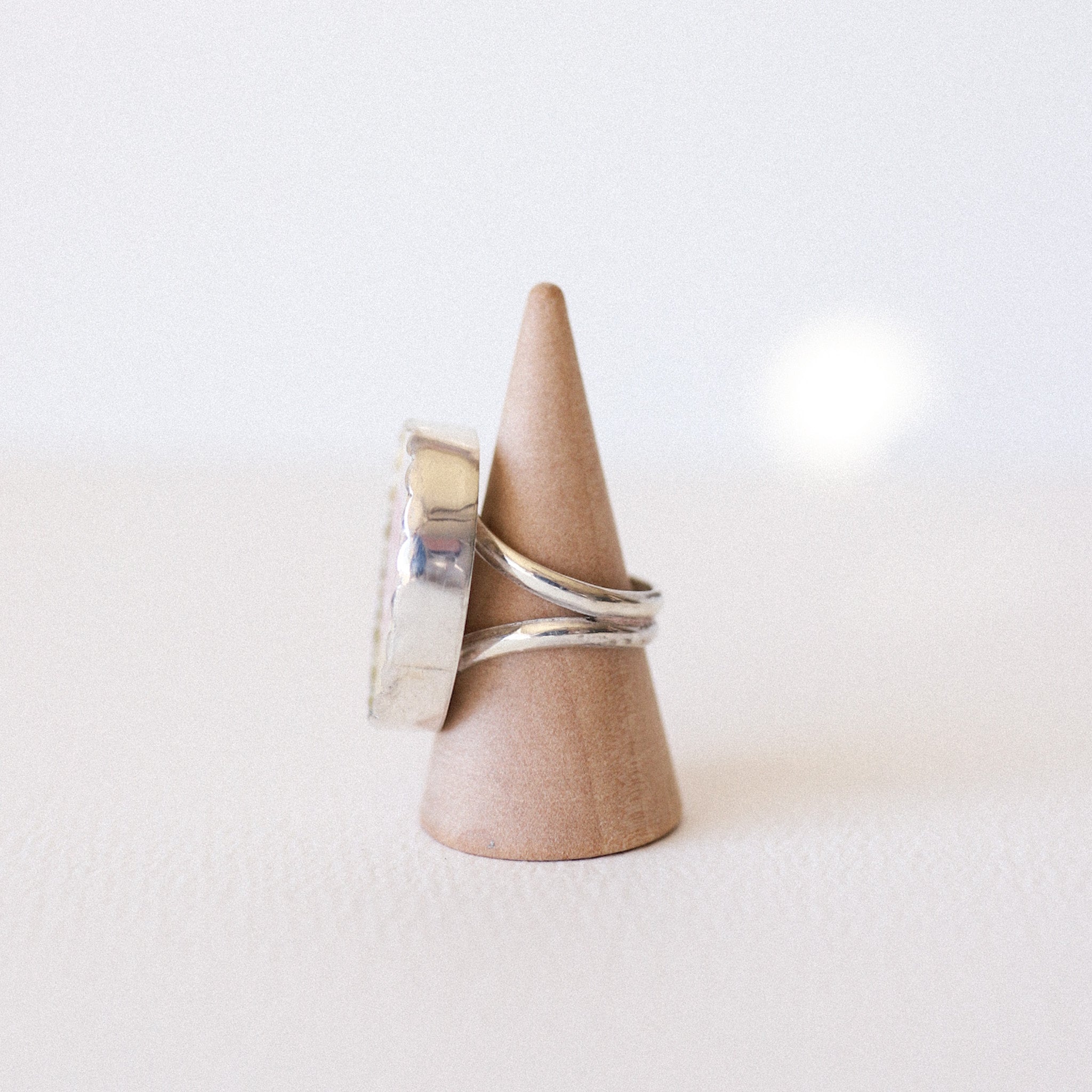 (7) Silver Vintage Plate Ring