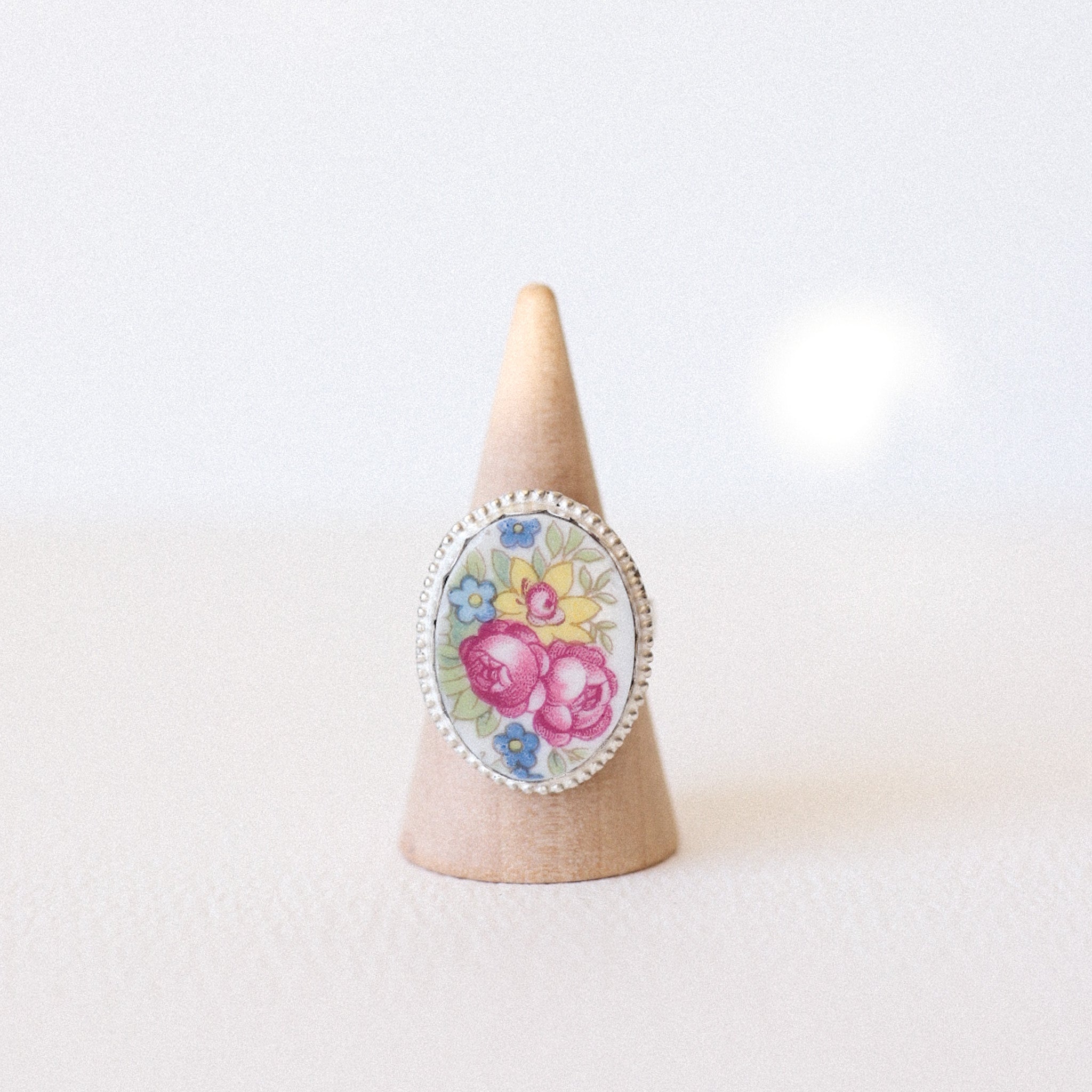 (7) Silver Vintage Plate Ring