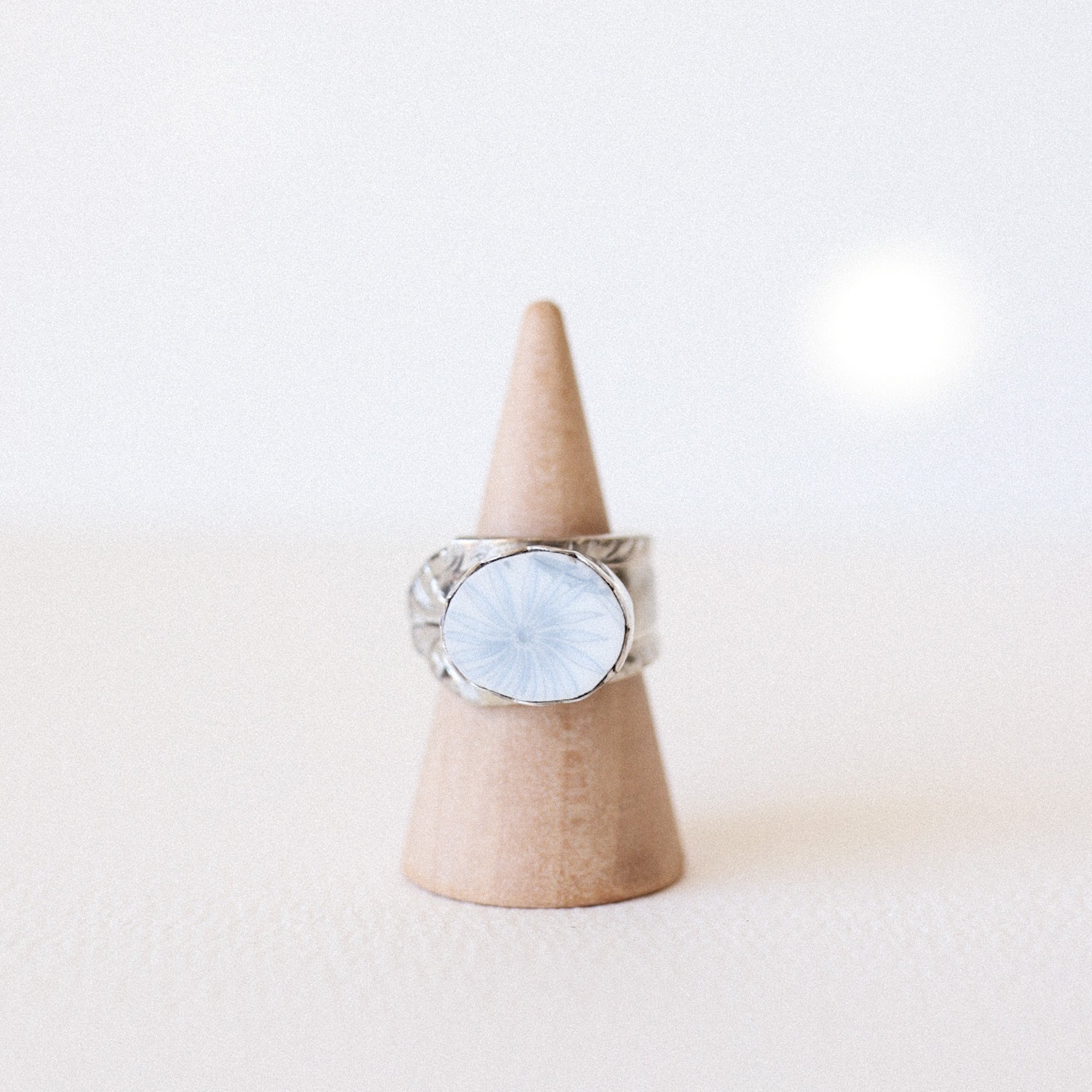 (5.25) Silver Vintage Plate Spoon Ring