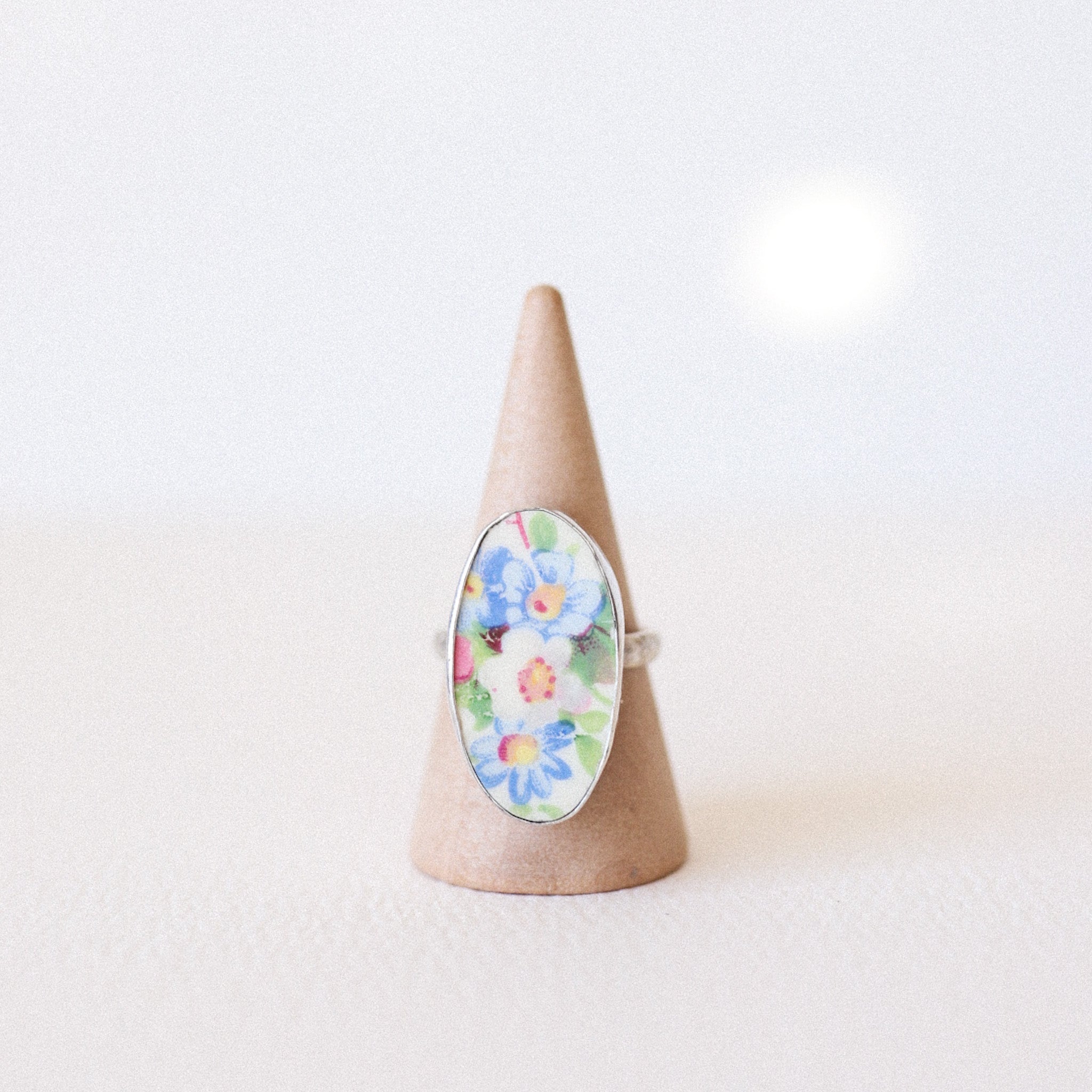 (7) Silver Vintage Plate Ring