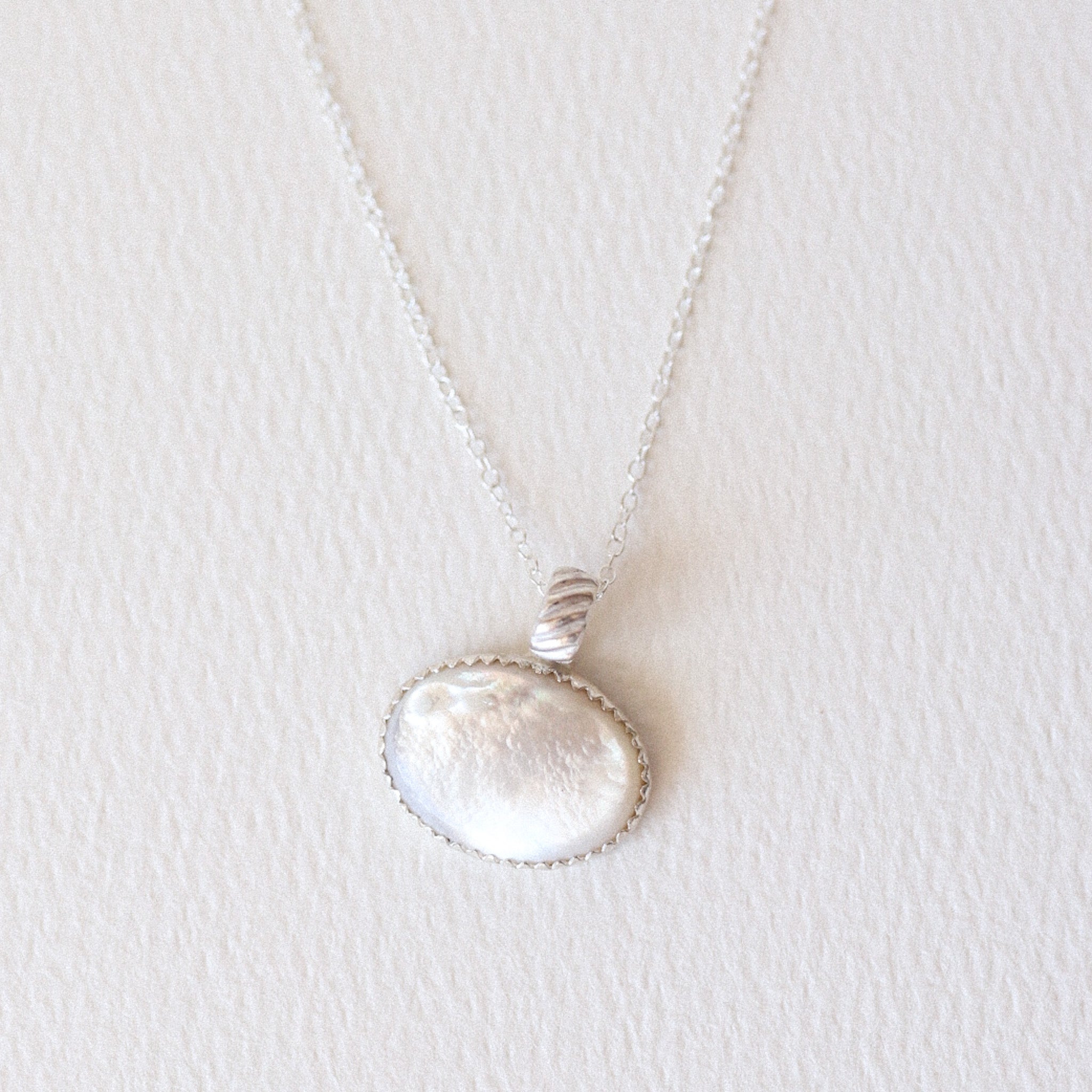 Silver Mother of Pearl Necklace