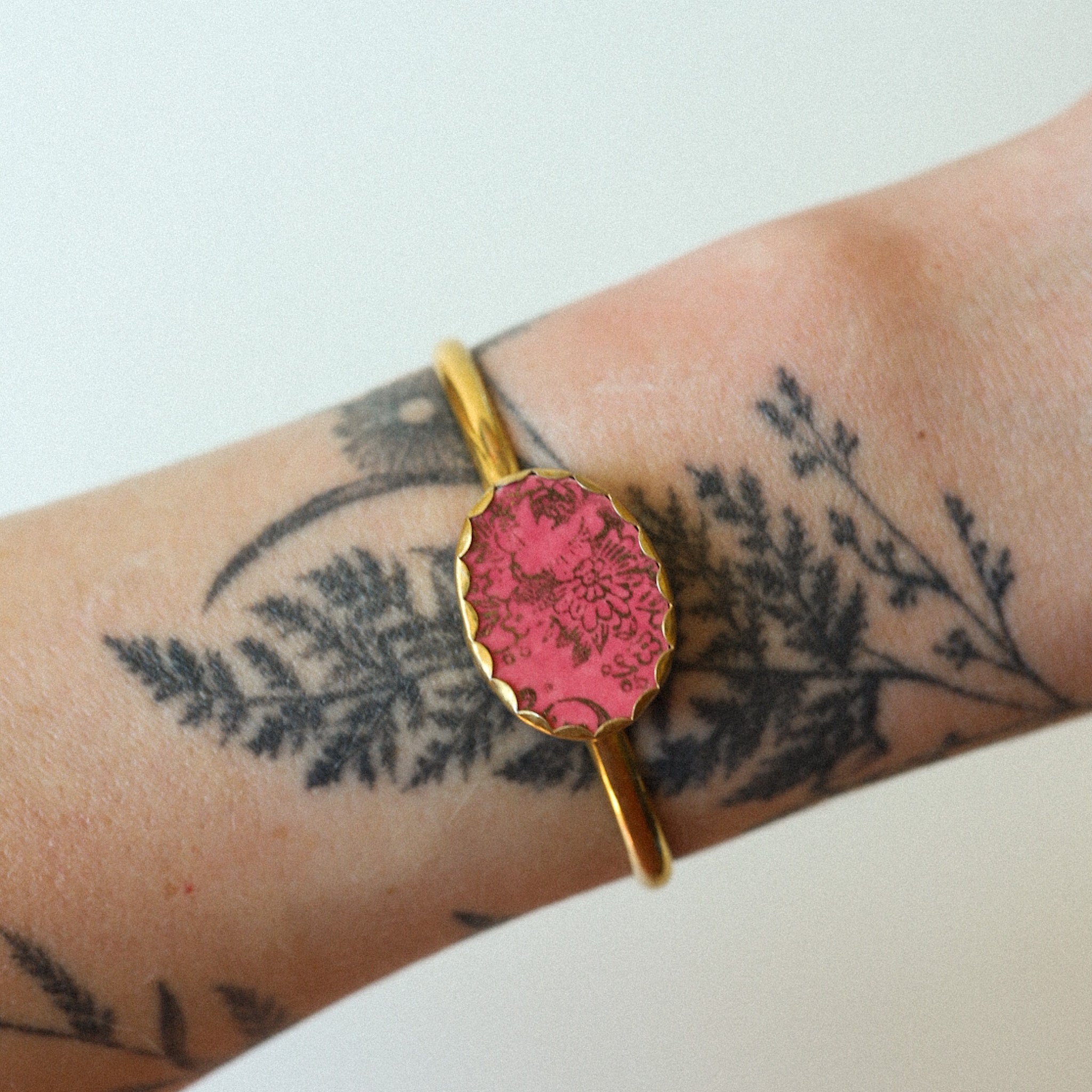 Gold Plated Vintage Plate Bracelet