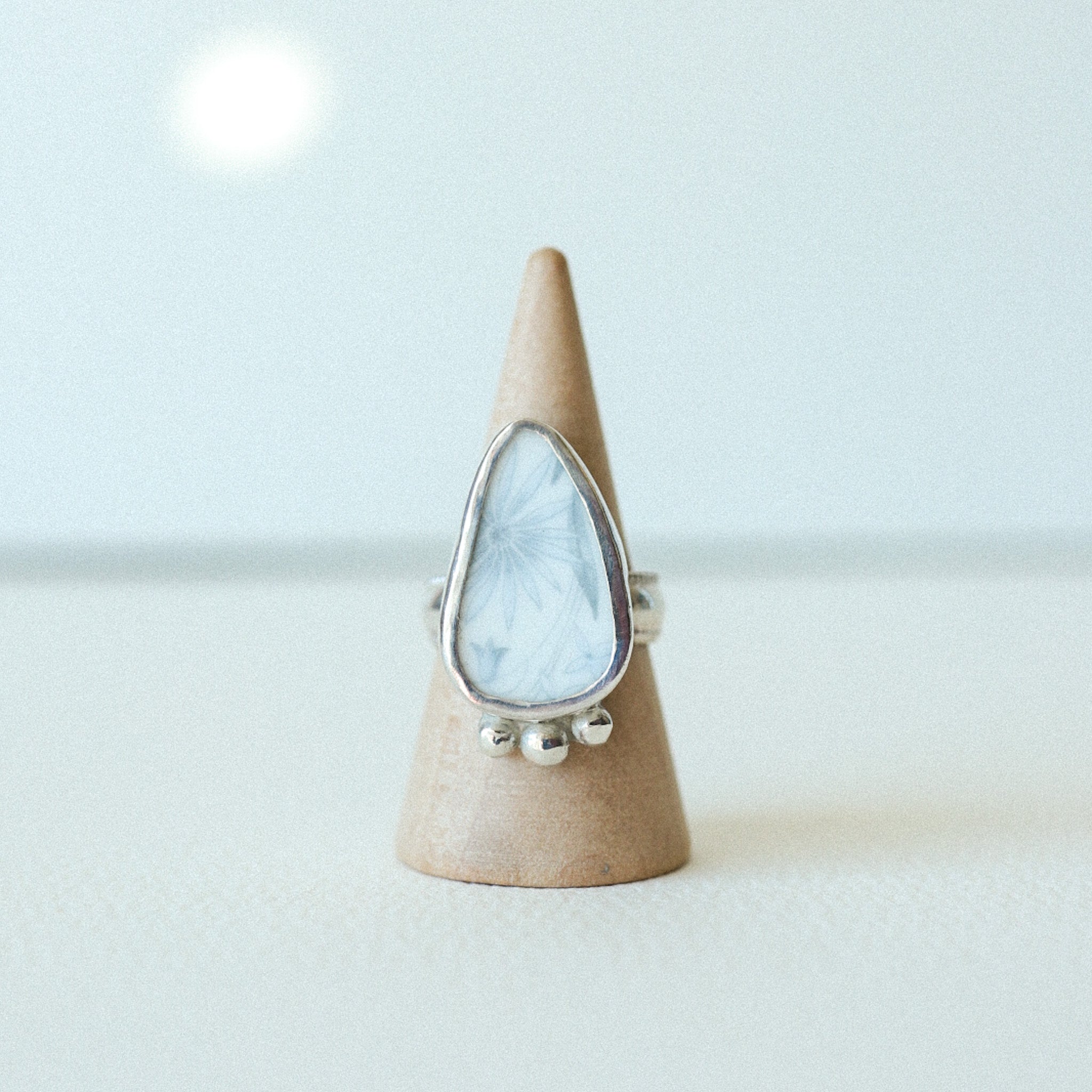 (7) Silver Vintage Plate Ring