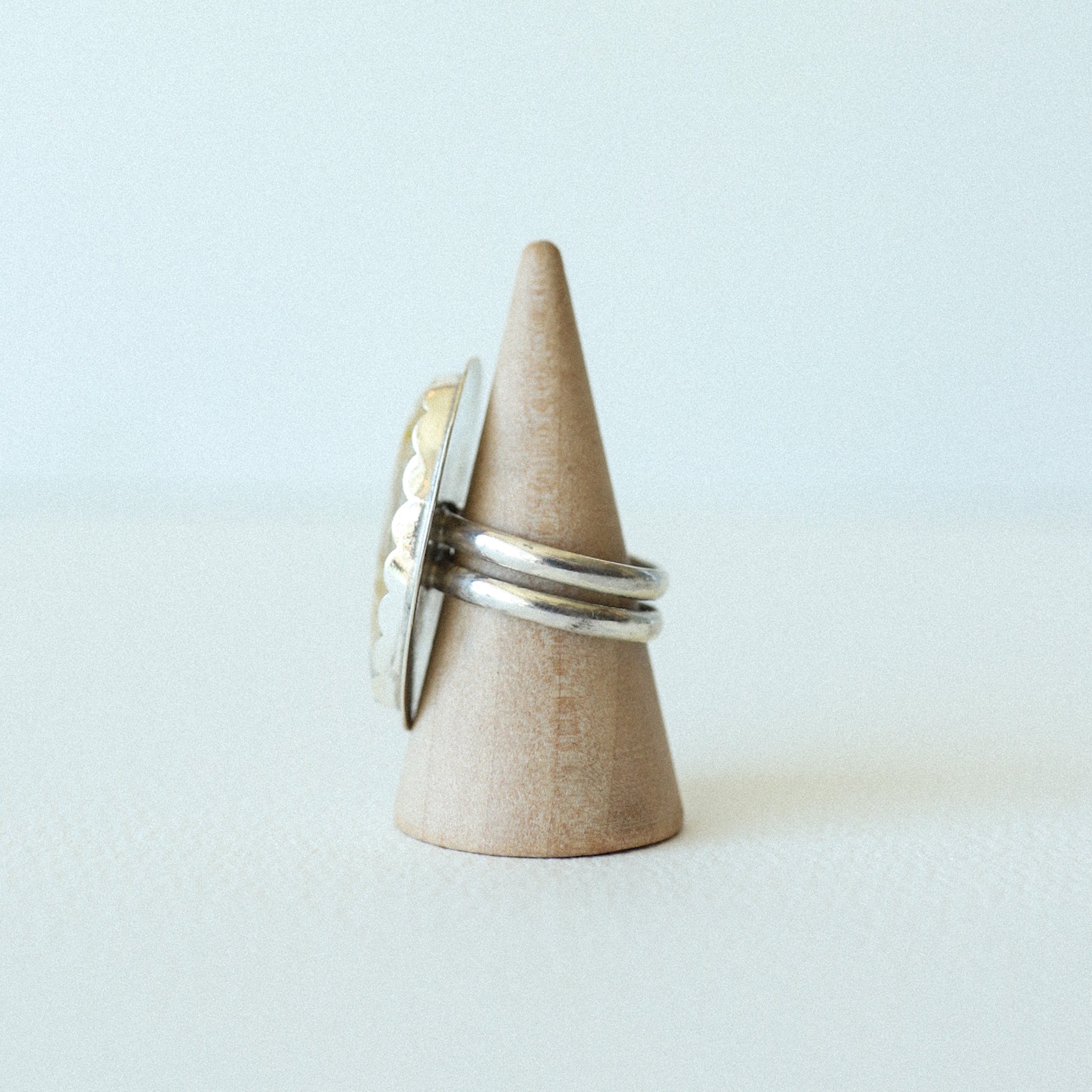 (7) Silver Gem Ring