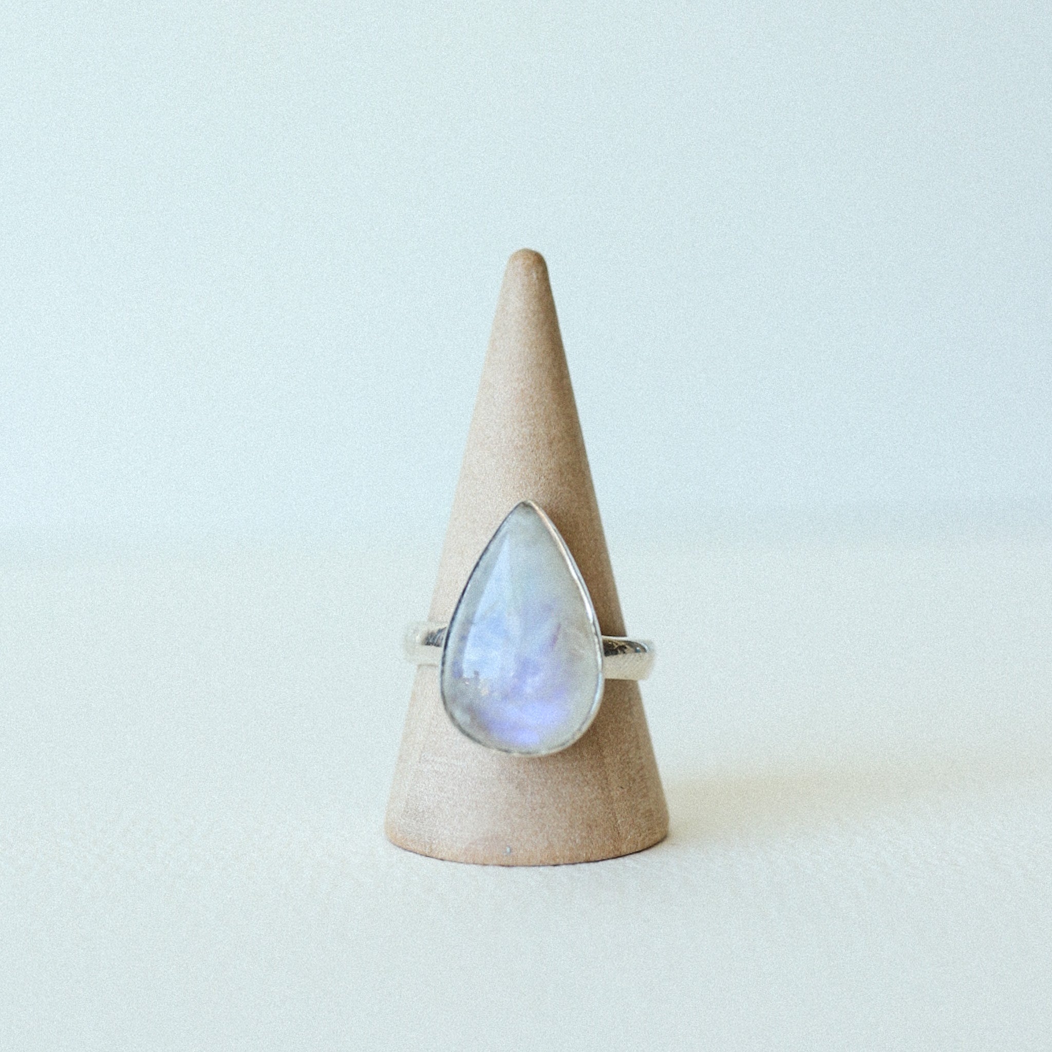 (7) Silver Moonstone Ring