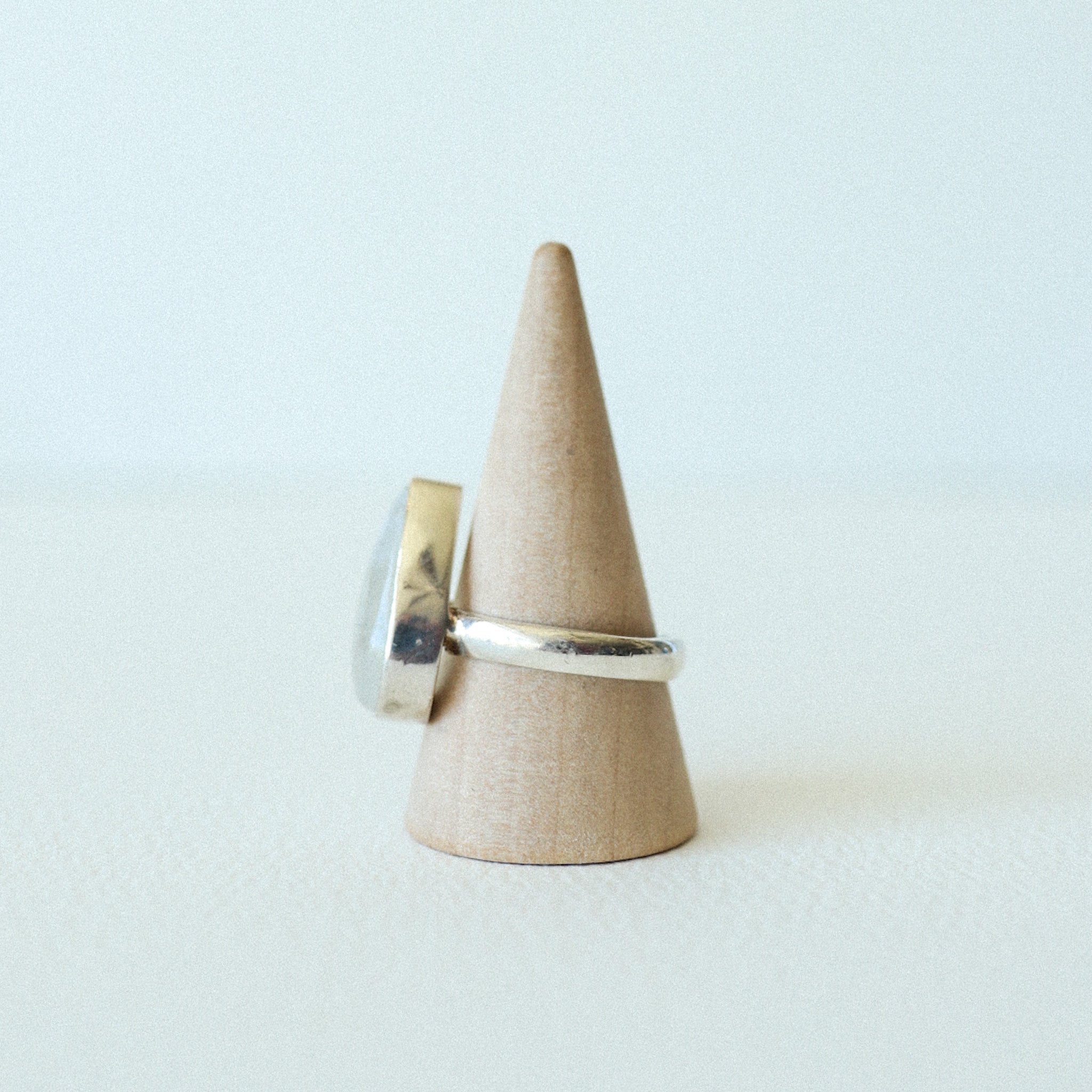 (7) Silver Moonstone Ring