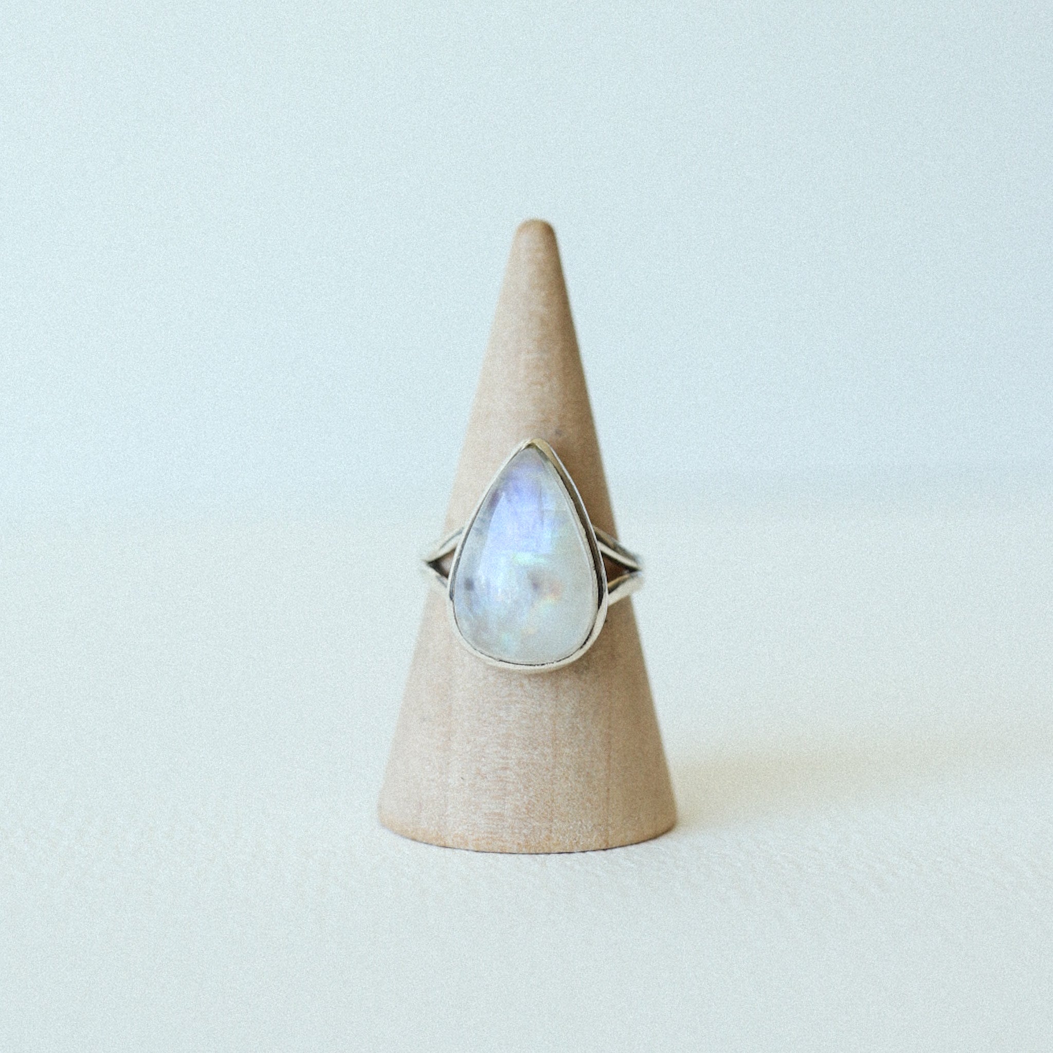 (6) Silver Moonstone Ring