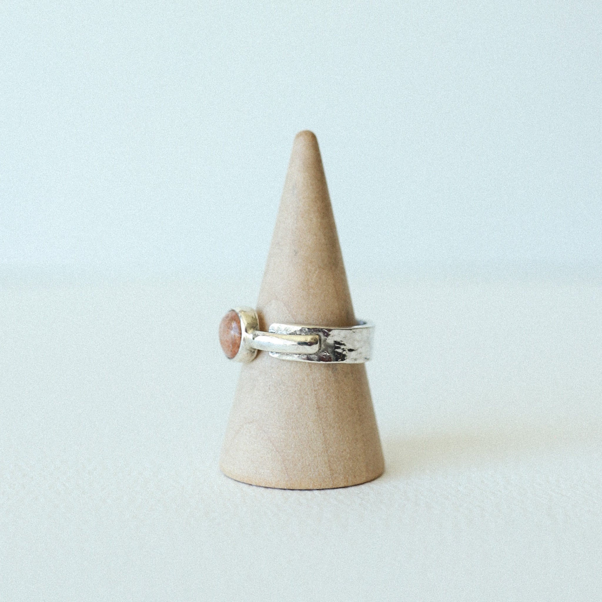 (7) Silver Sunstone Ring
