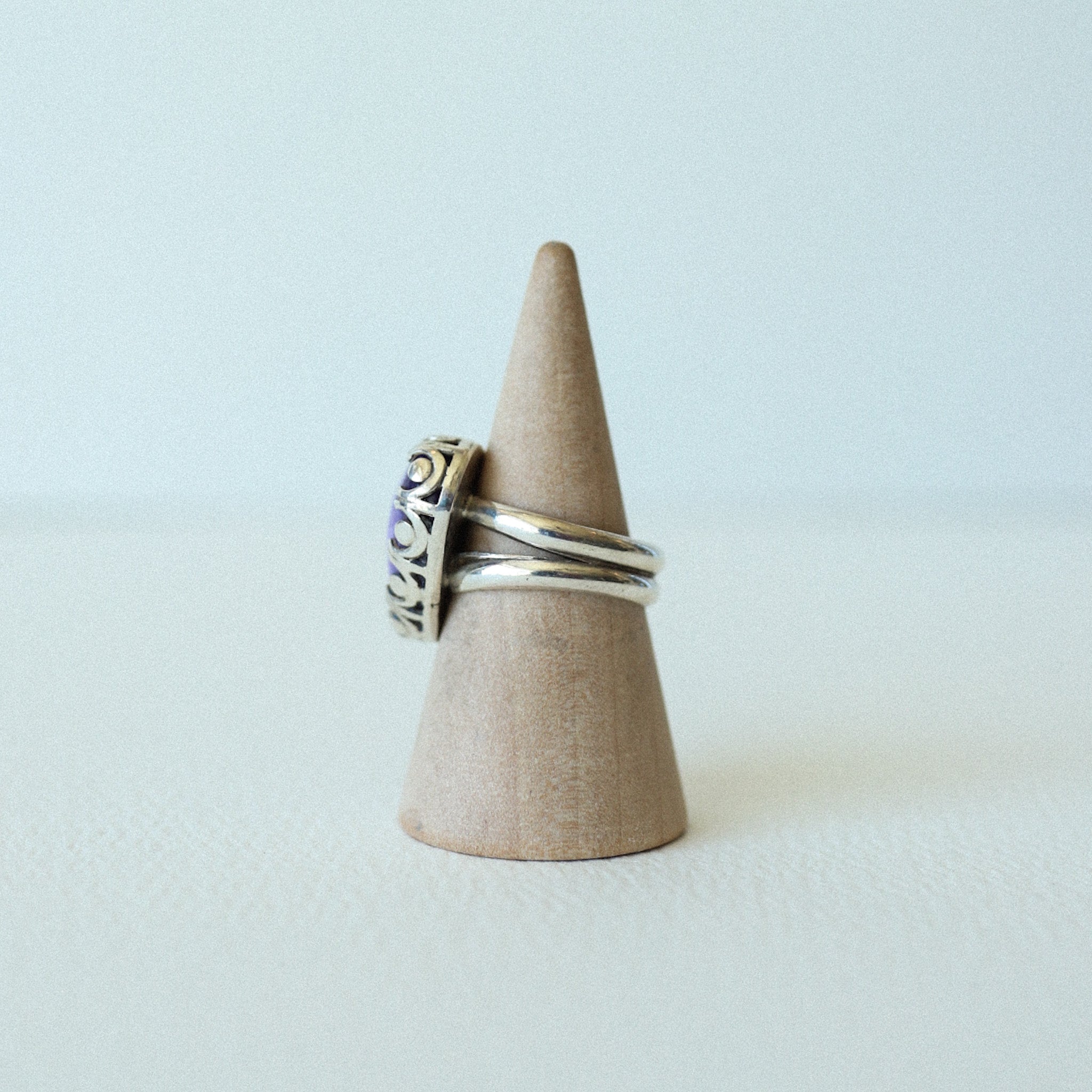 (5.5) Silver Charoite Ring