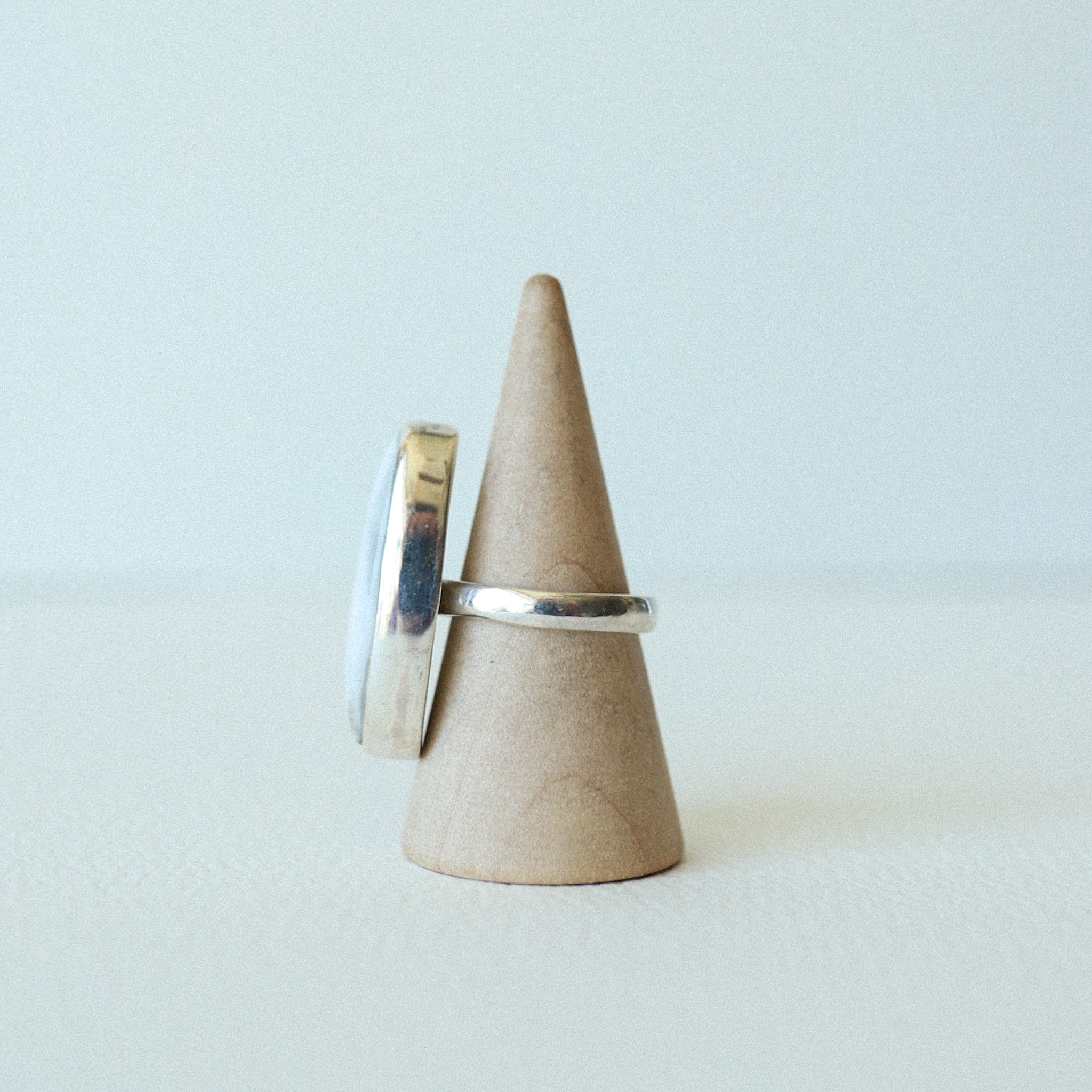 (5.5) Silver Dendritic Agate Ring