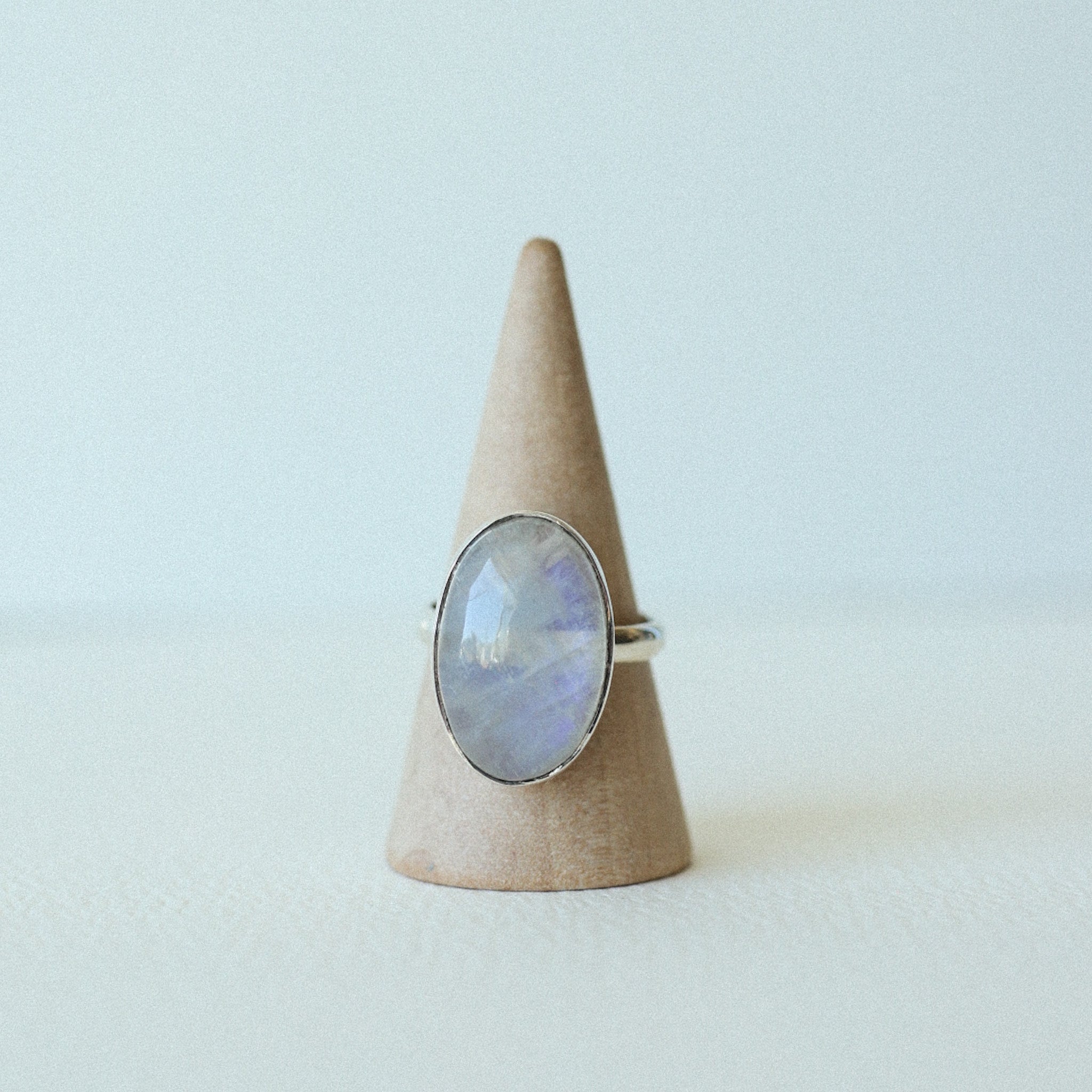 (5) Silver Moonstone Ring