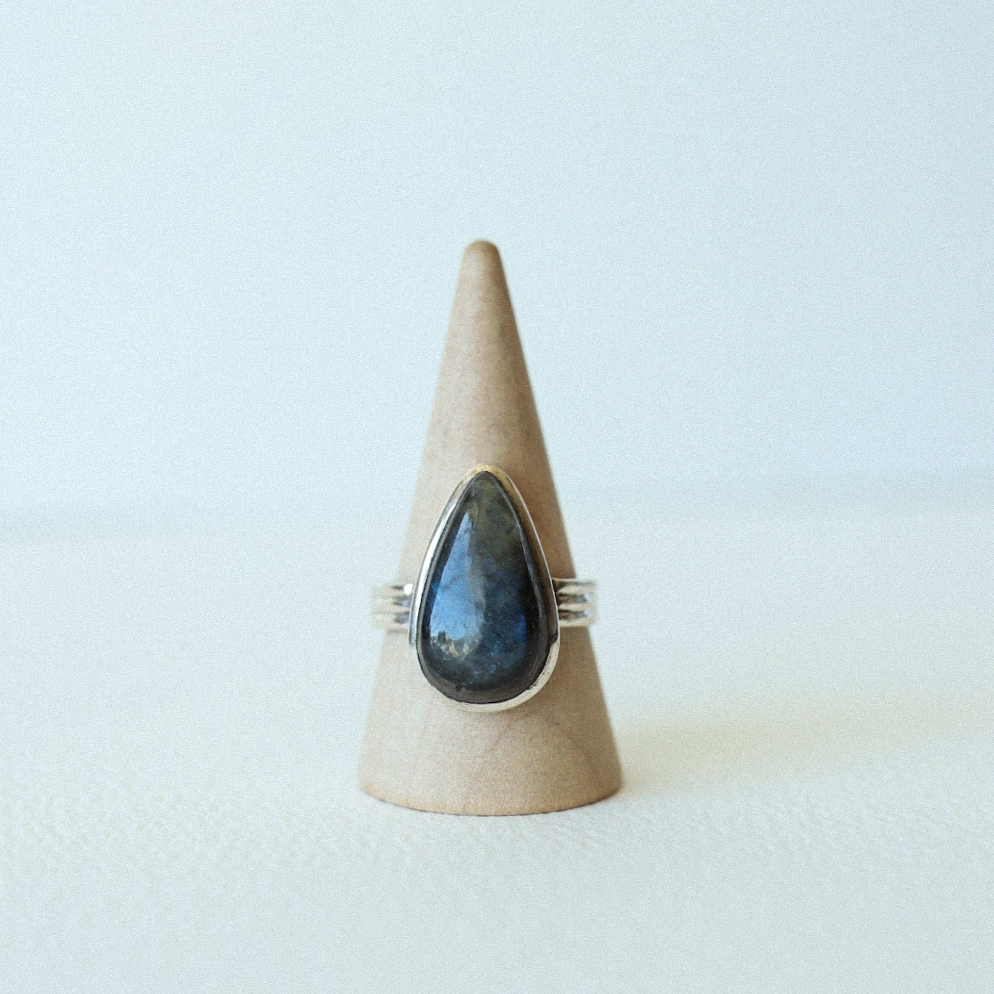 (9) Silver Labradorite Ring