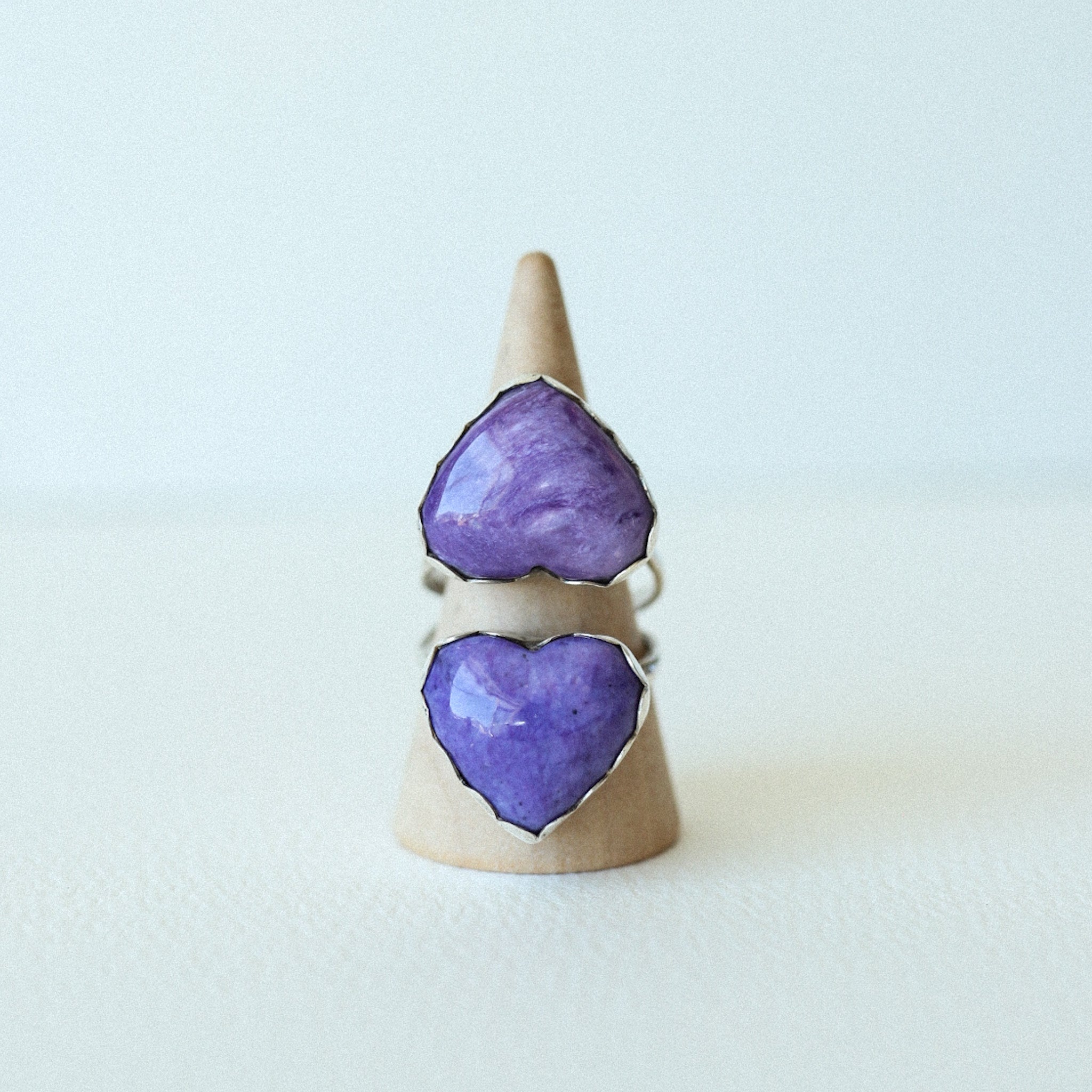 (8.25) Silver Charoite Ring