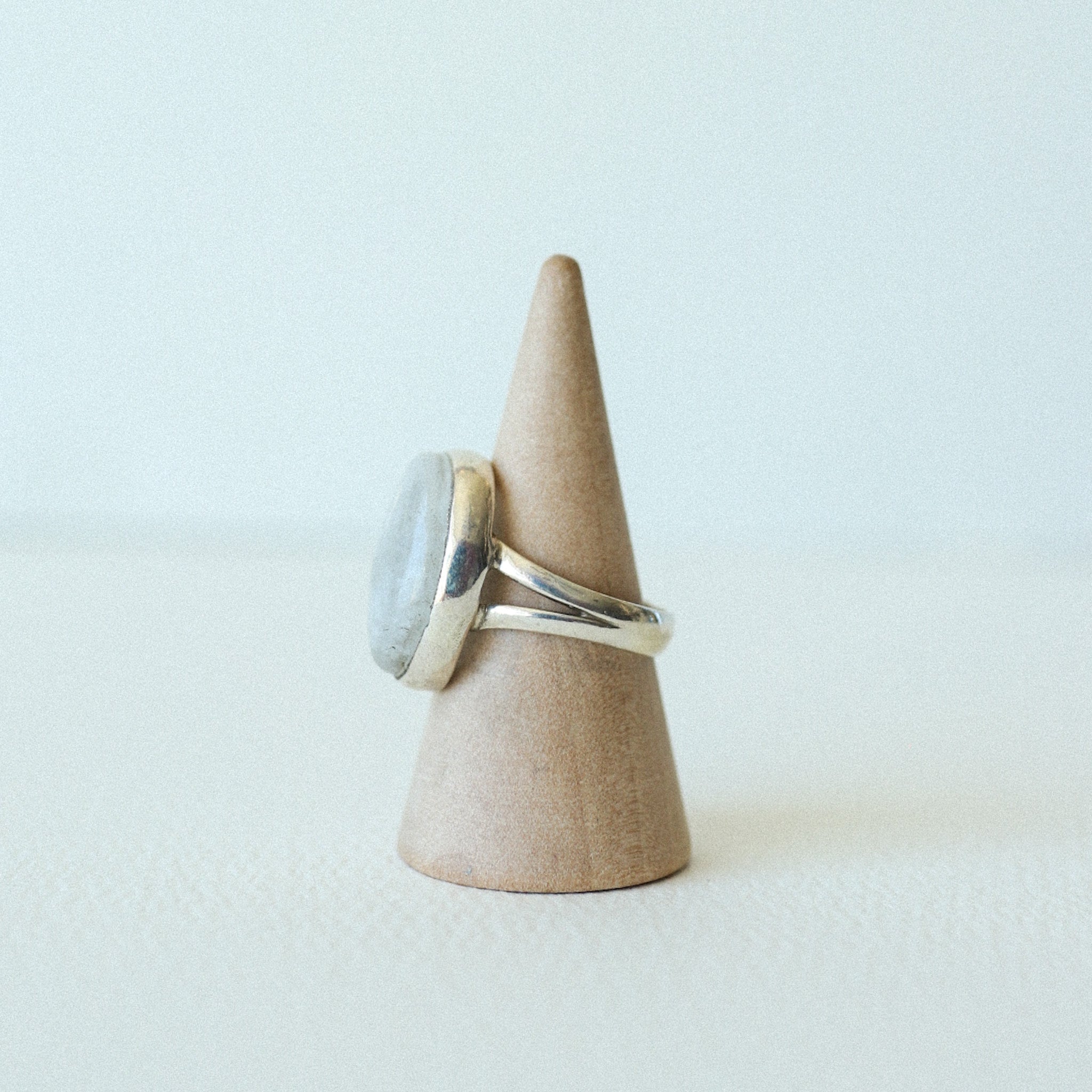 (7) Silver Moonstone Ring