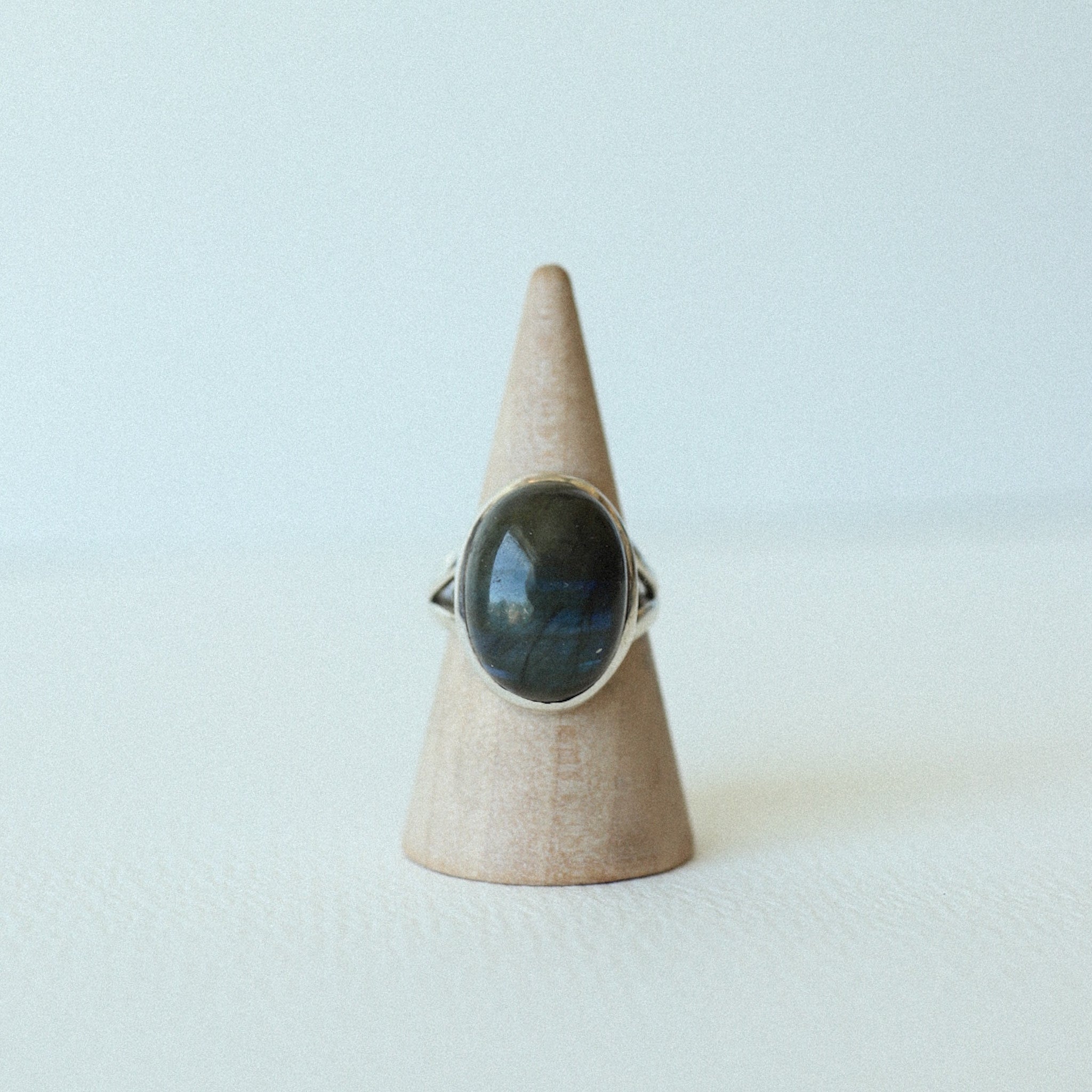 (6) Silver Labradorite Ring