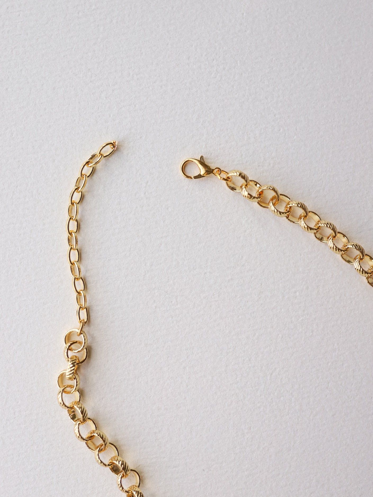Gold Plated Carabiner Charm Necklace