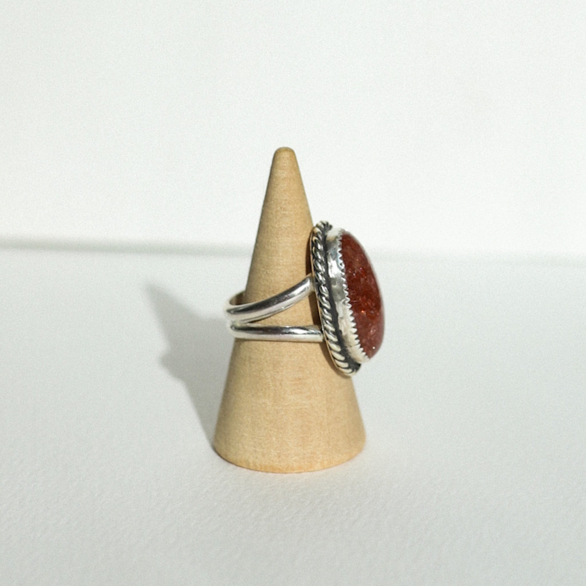 (5.5) Silver Sunstone Ring