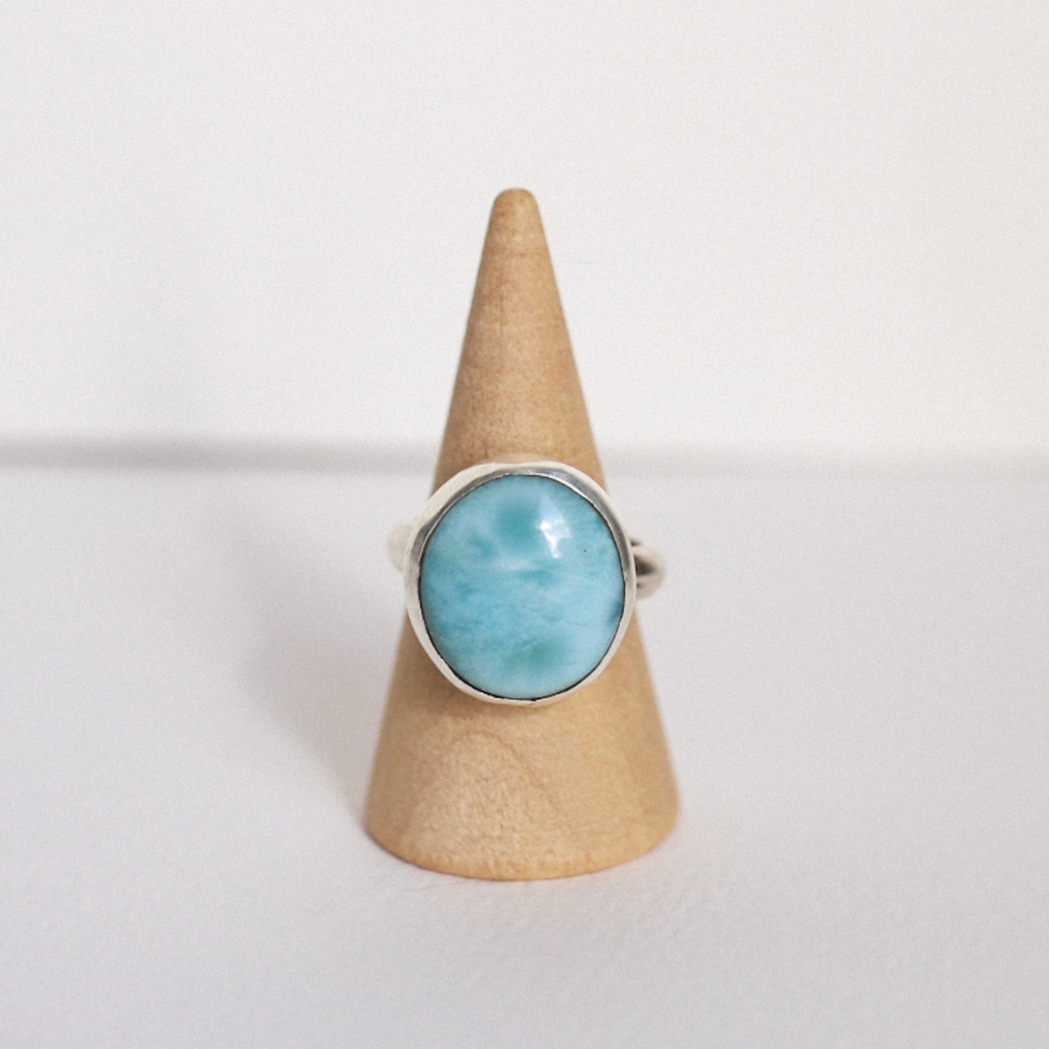(6.5) Silver Larimar Ring
