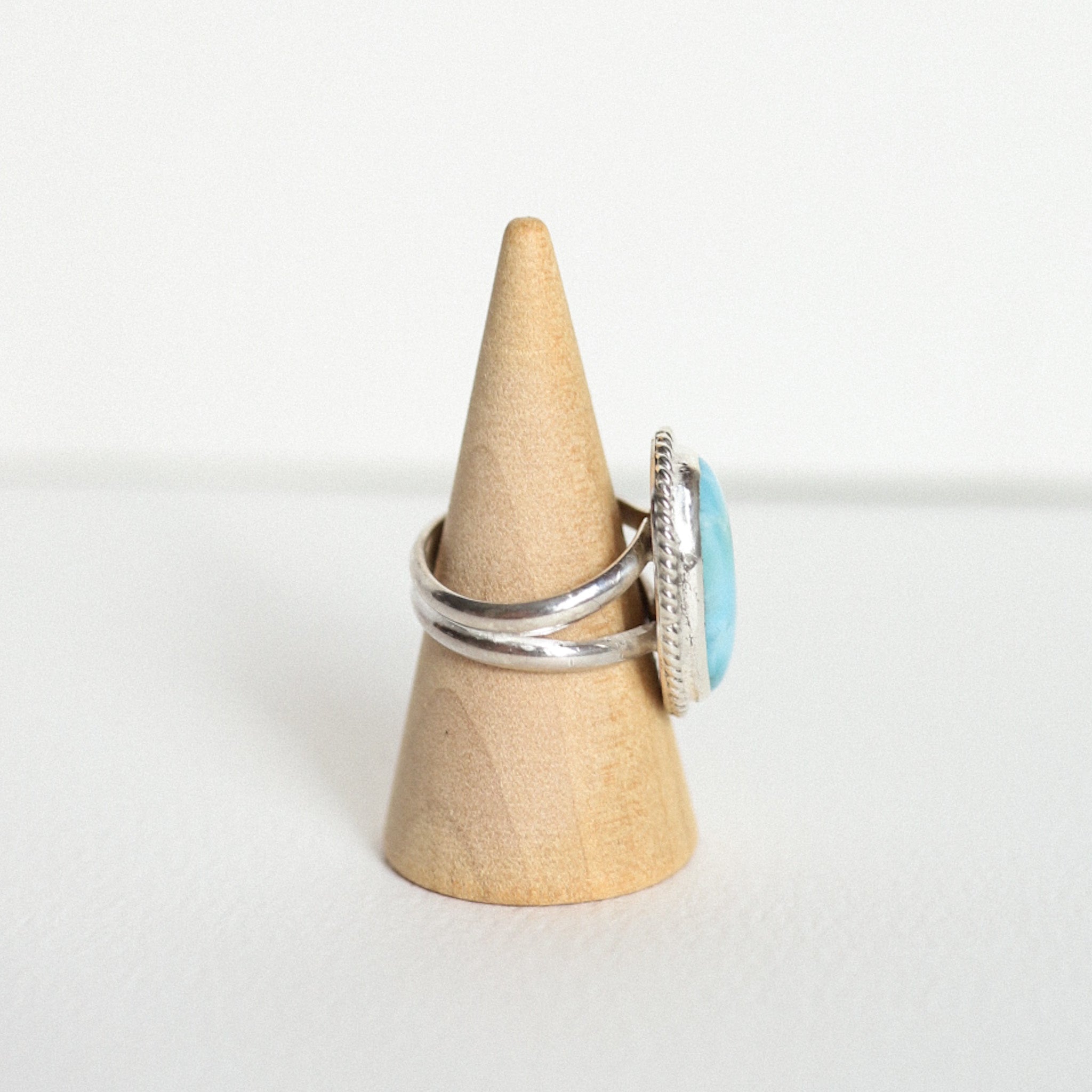 (6) Silver Larimar Ring