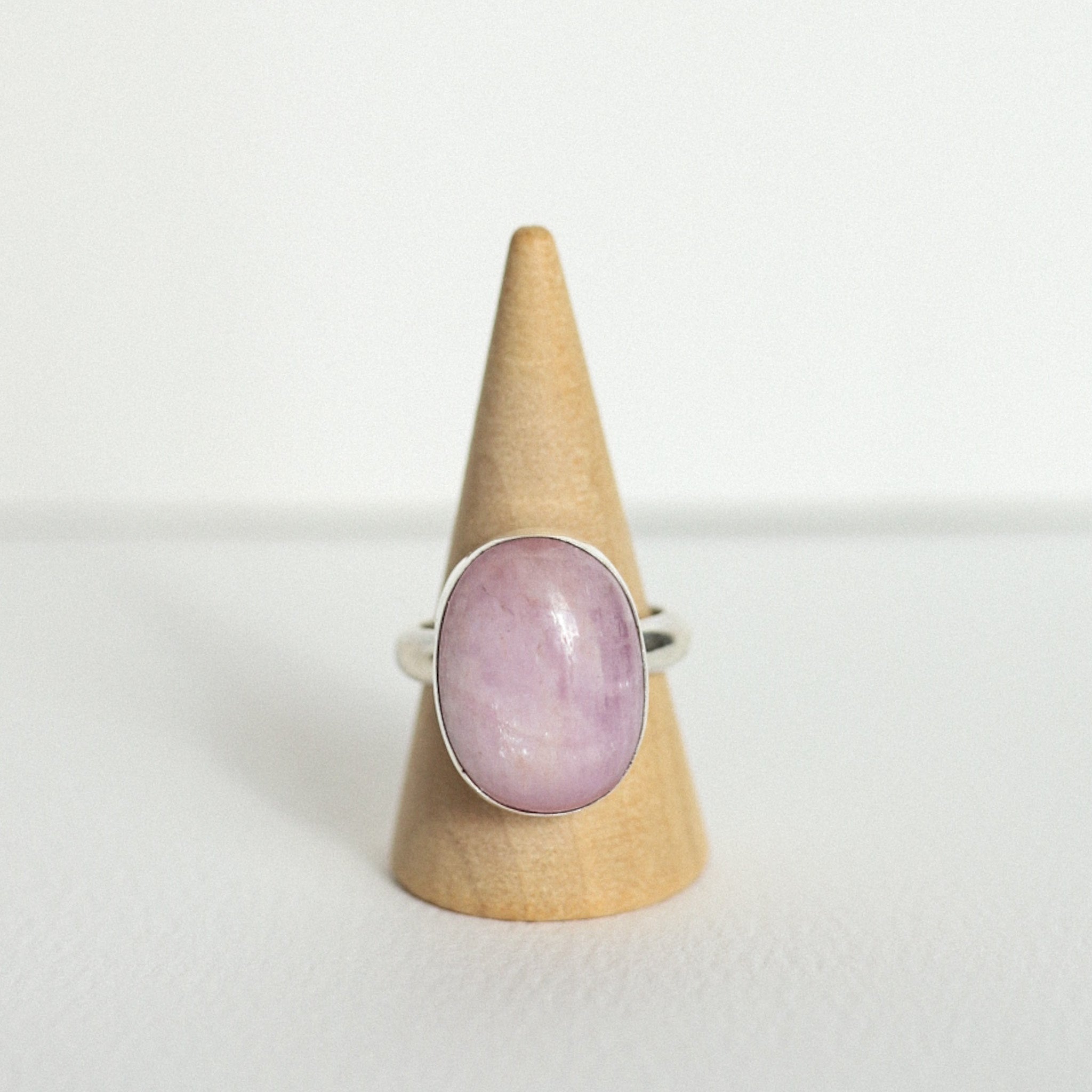 (8.25) Silver Kunzite Ring