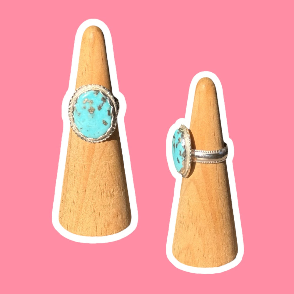 (7) Silver Turquoise Ring