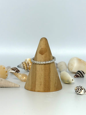 Weaved Sterling Silver Stacker Ring