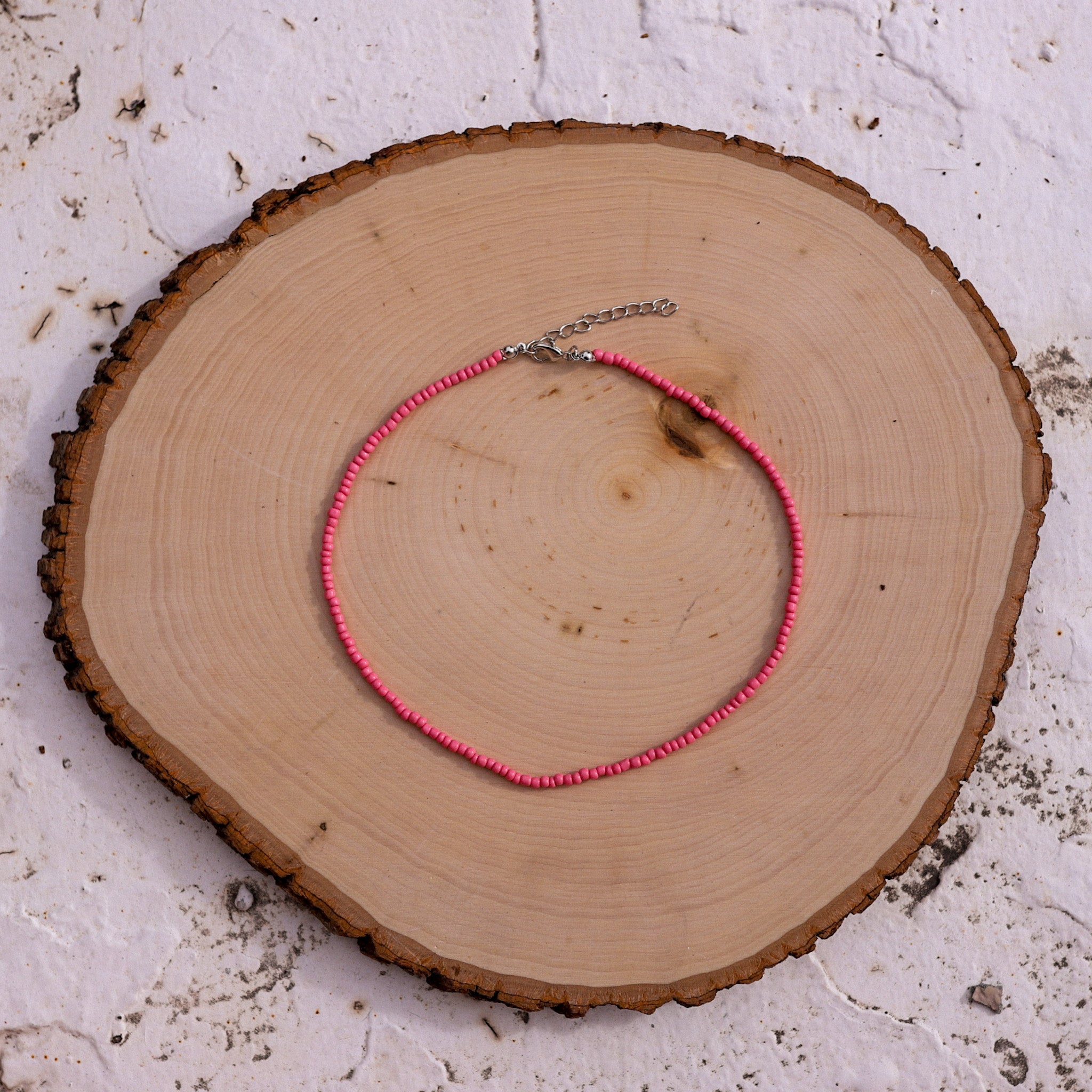Pink Beaded Choker