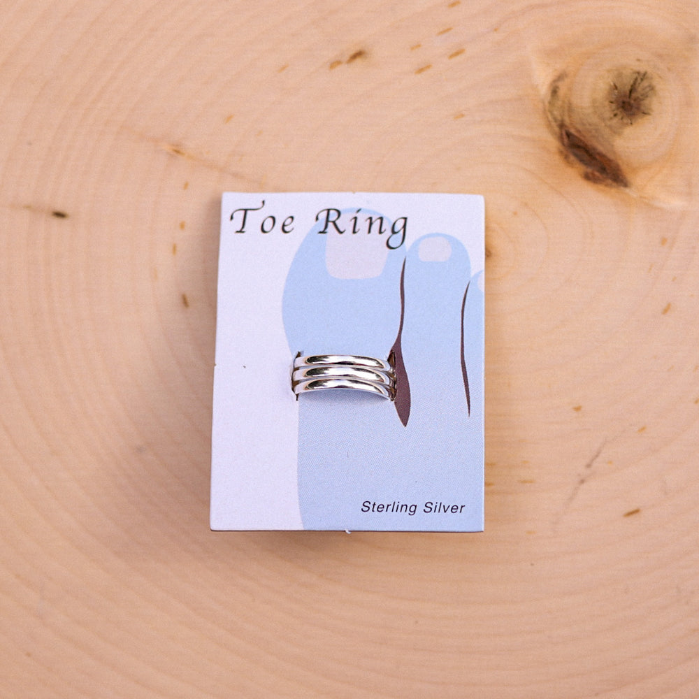 Sterling Silver Triple Band Toe Ring