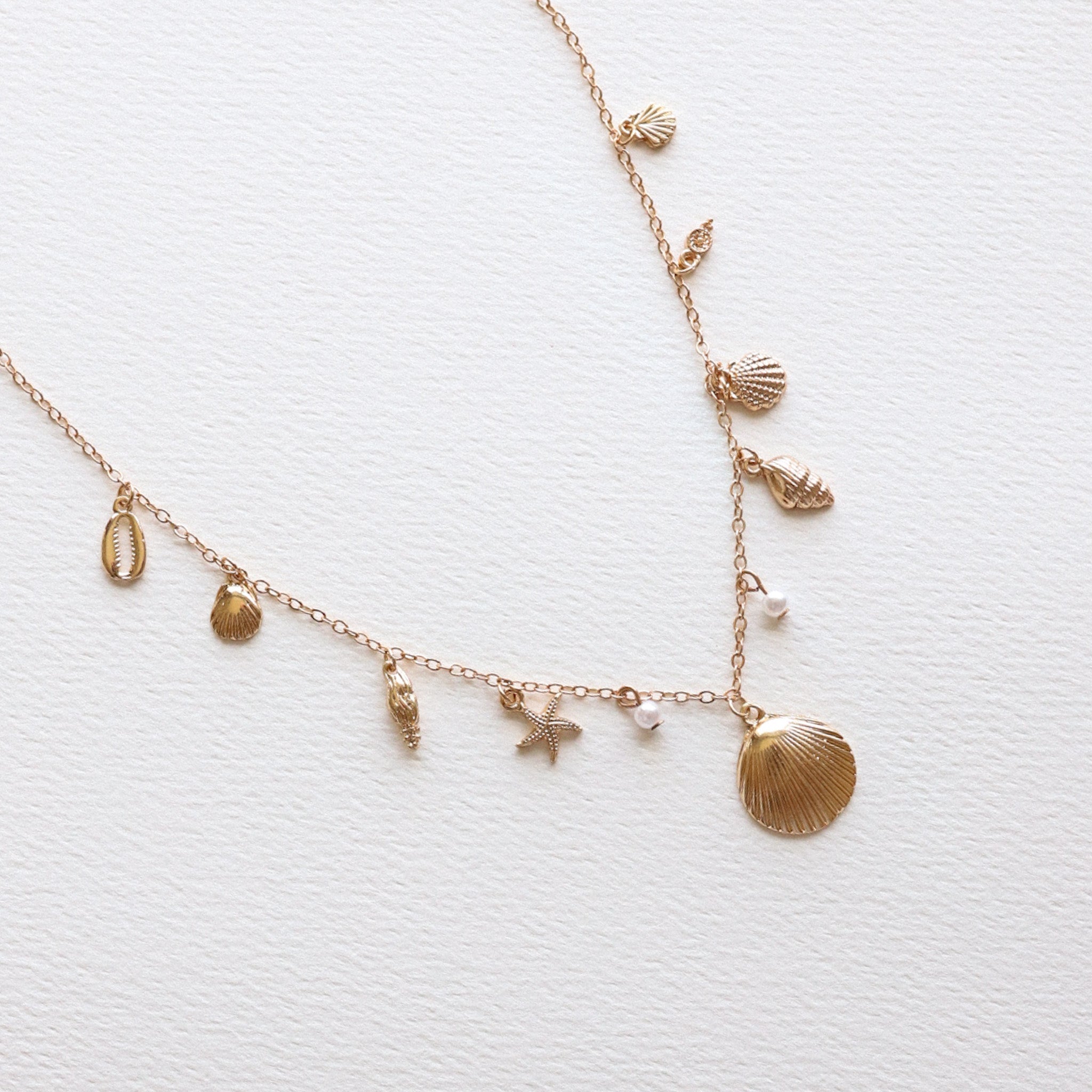 Gold Sea Life Charm Necklace