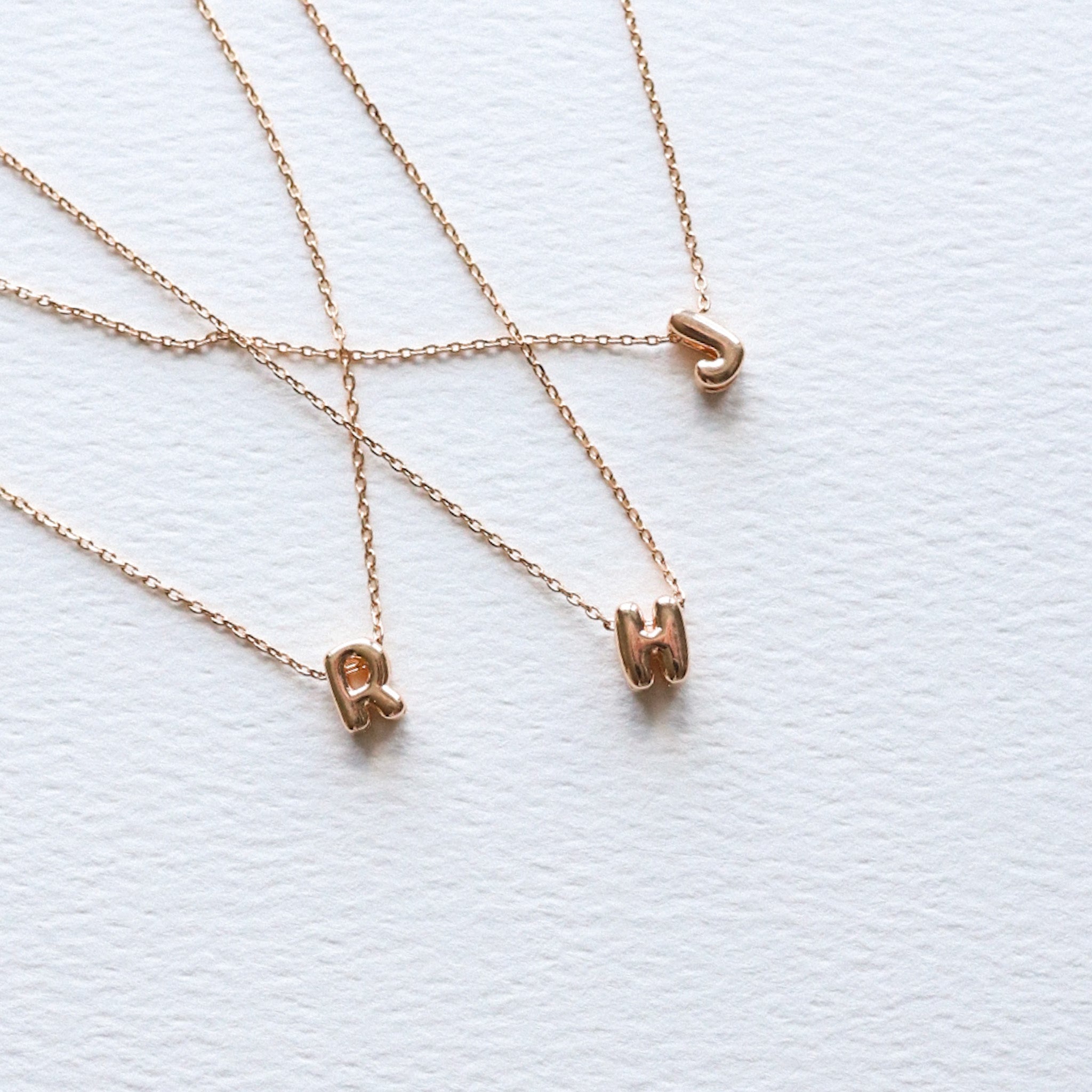 Mini Bubble Letter Necklace