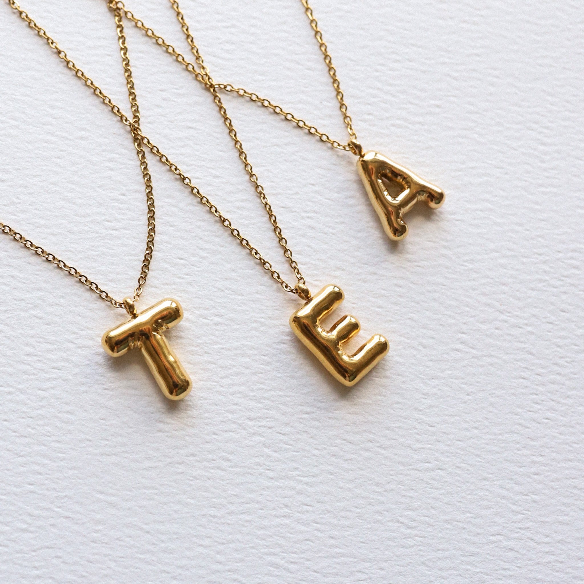Bubble Initial Necklace