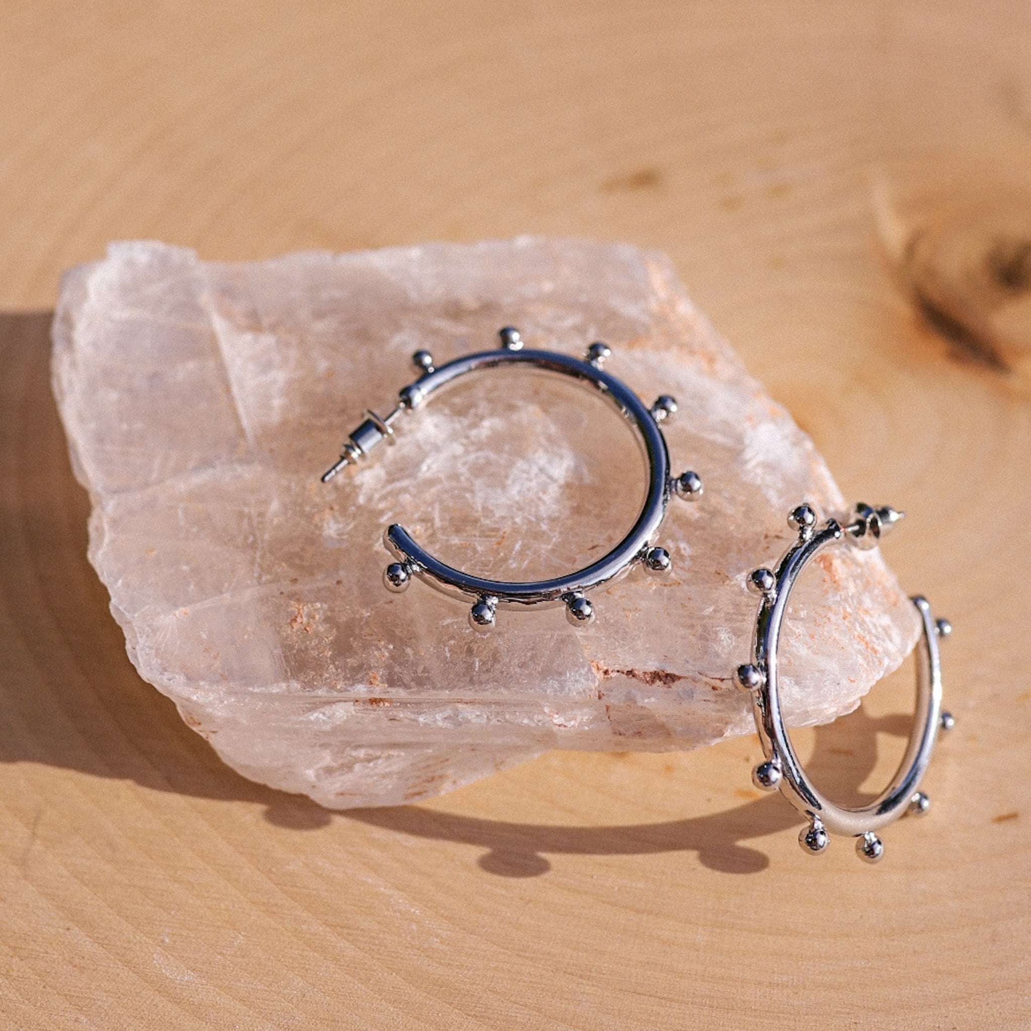 Studded Hoop Earrings