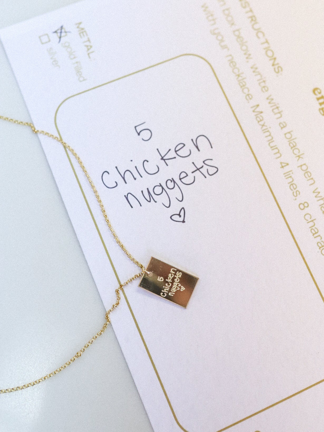 Custom Engraved Necklace In Person Appointment
