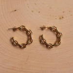 Gold Plated Chain Link Hoops