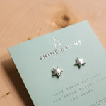 Silver Dipped Star Earrings