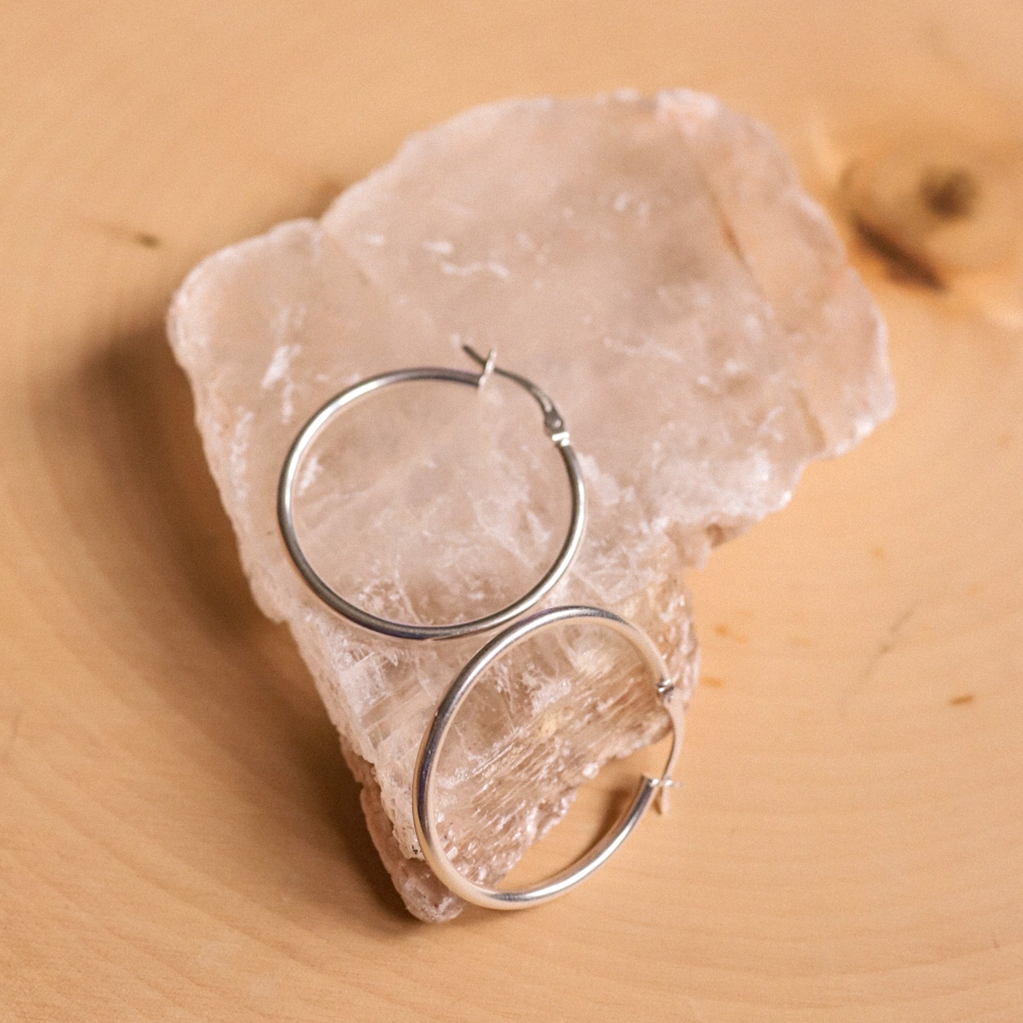 30mm Sterling Silver Hoops