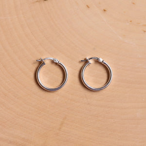 
            
                Load image into Gallery viewer, 20mm Sterling Silver Hoops
            
        
