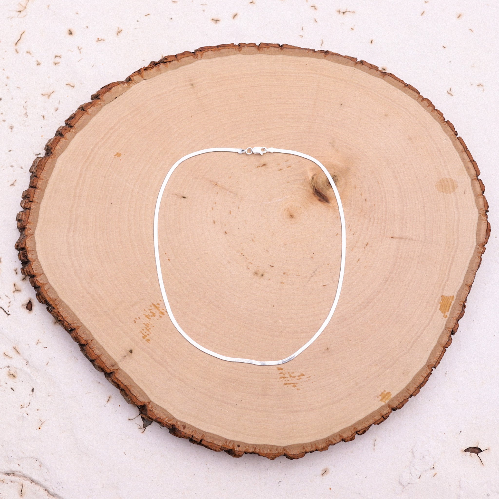 Sterling Silver Herringbone Necklace