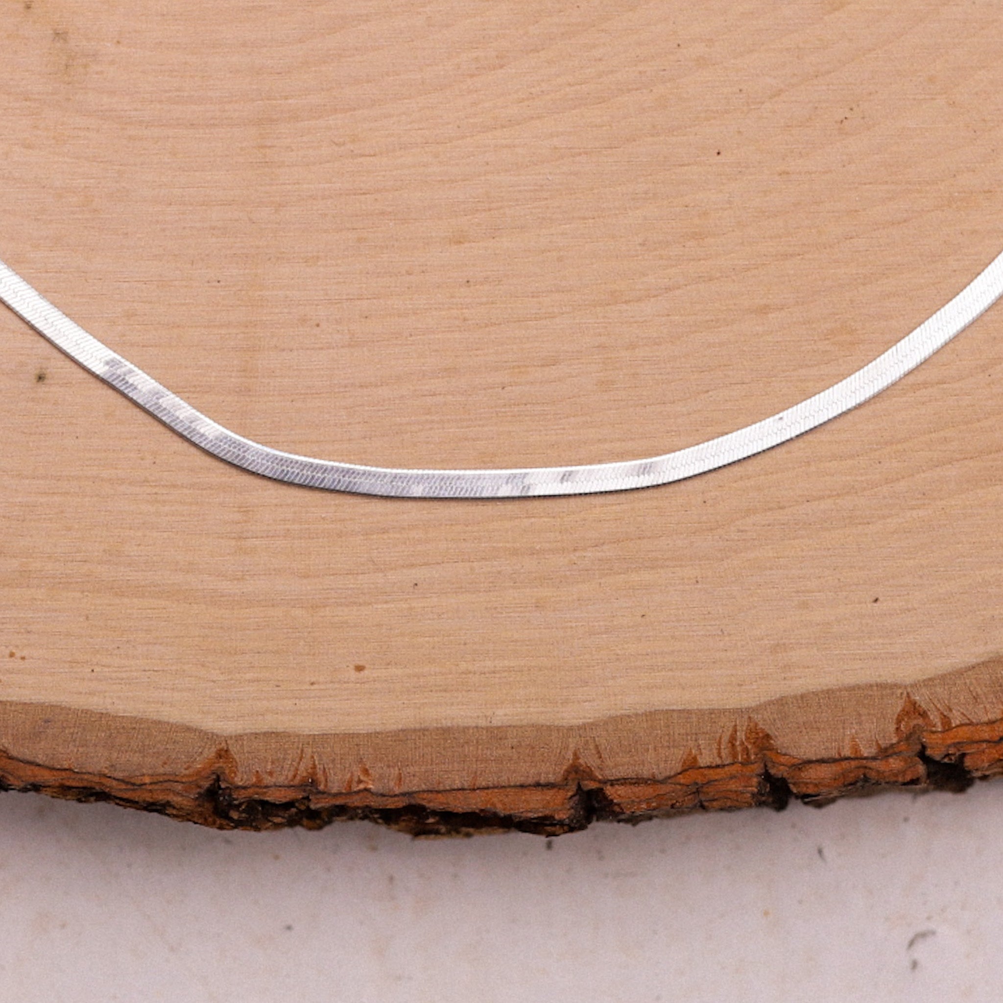 Sterling Silver Herringbone Necklace