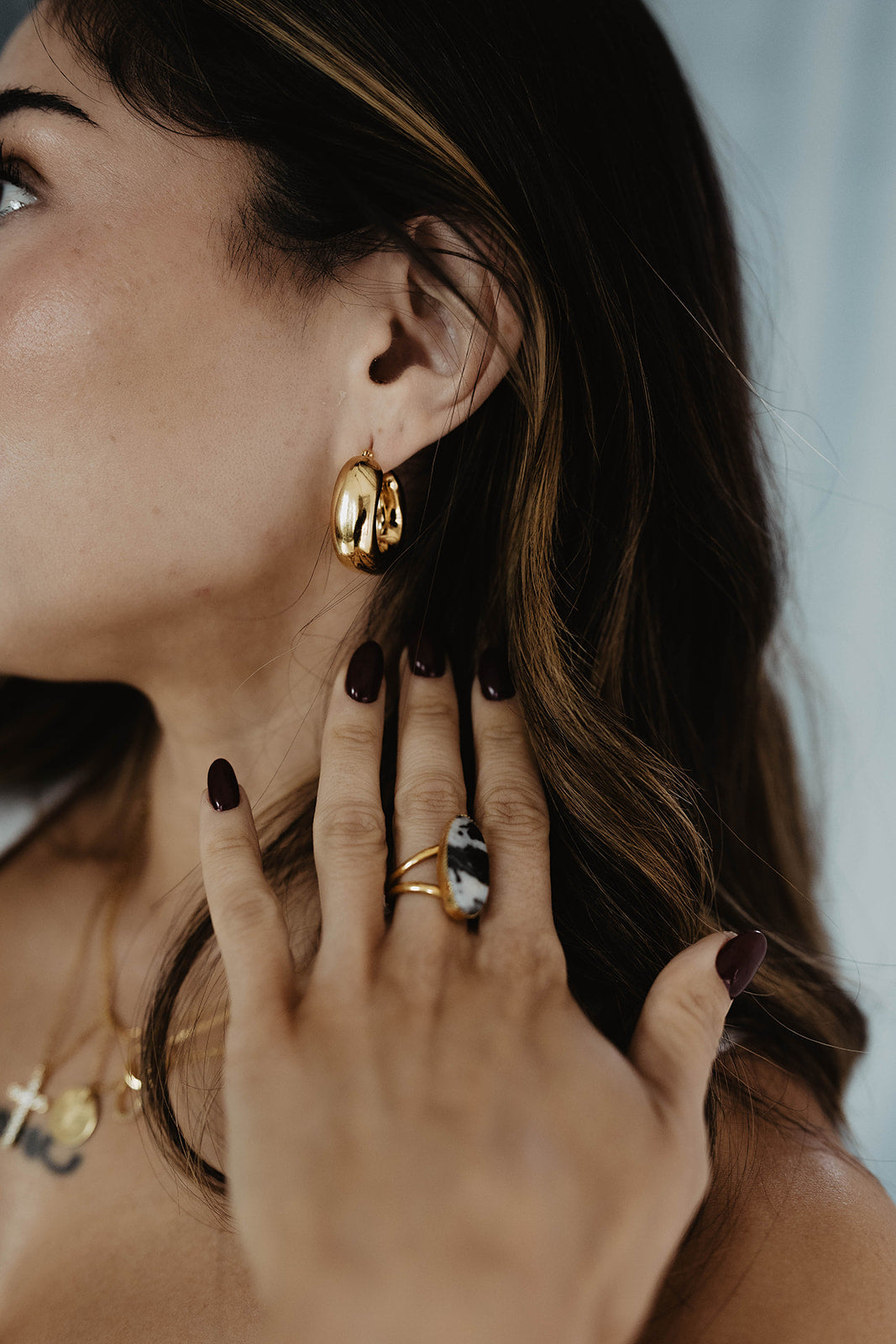 Gold Bubble Hoops