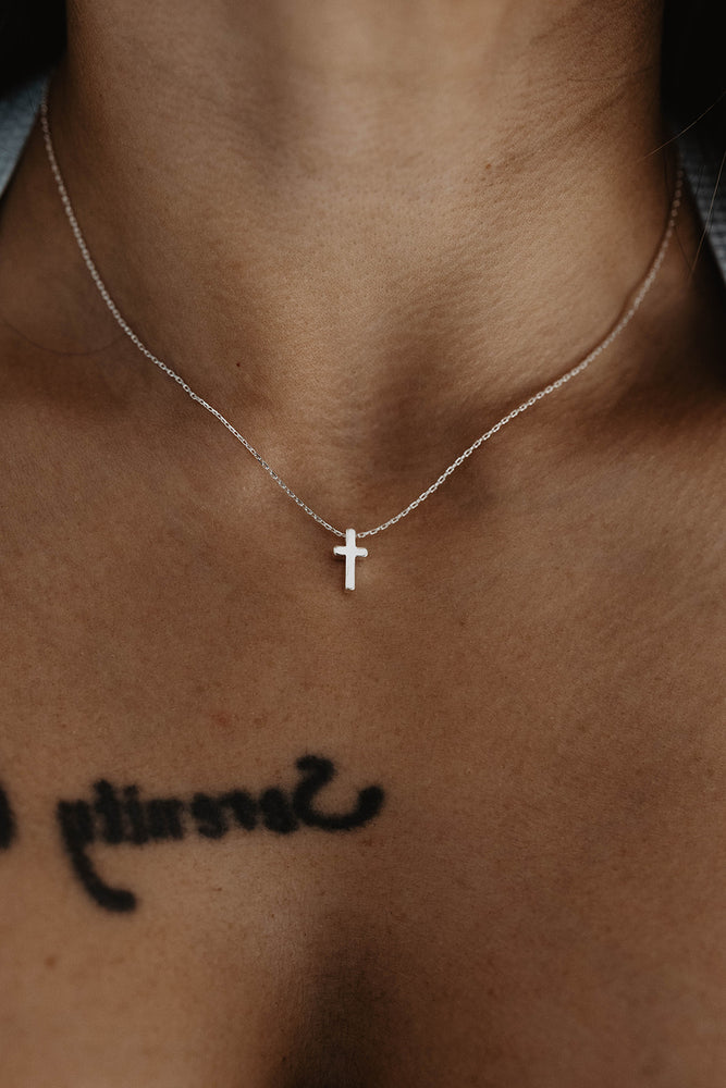 Mini Cross Necklace (gold and silver)