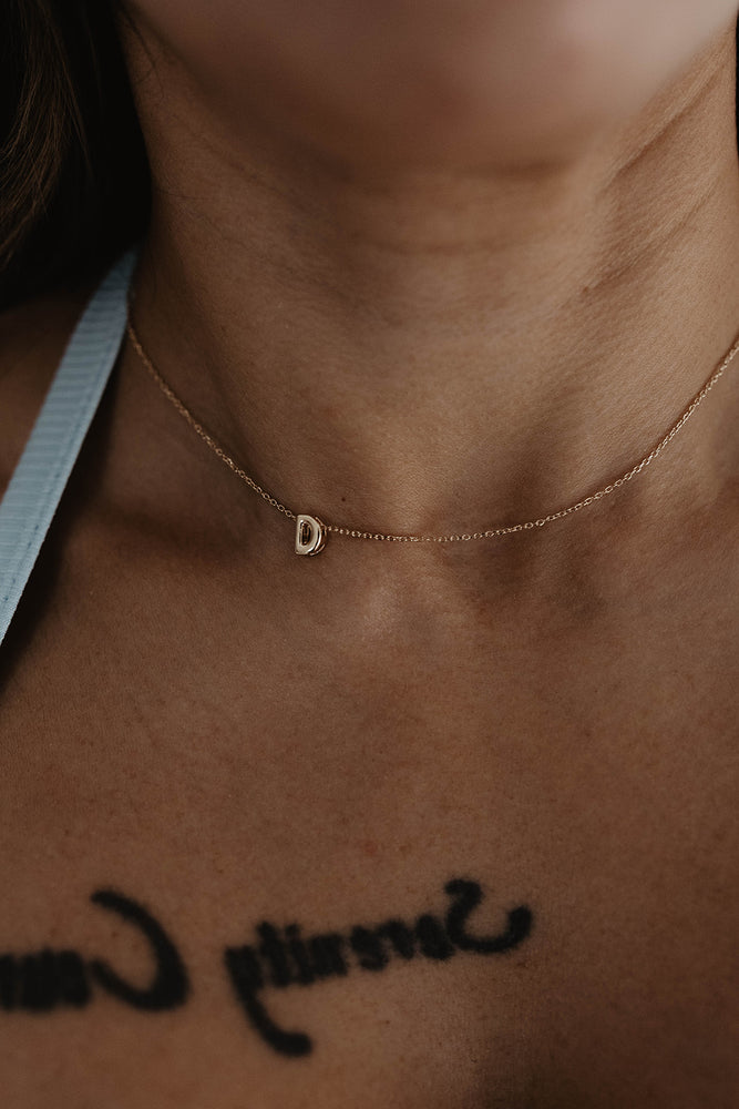 Mini Bubble Letter Necklace