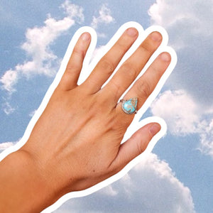 
            
                Load image into Gallery viewer, (7.25) Silver Turquoise Ring
            
        