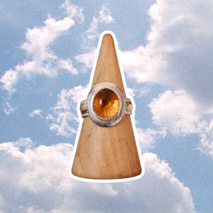 (5.5) Silver Citrine Ring