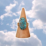 (6.25) Gold Plated Mojave Turquoise Ring